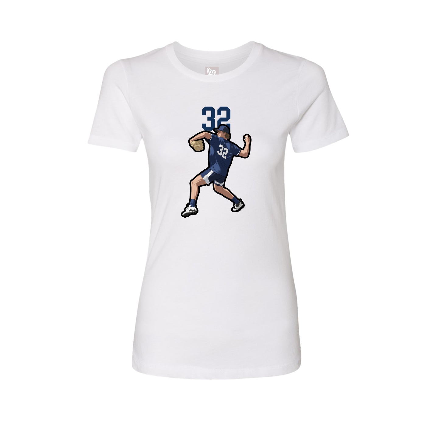 Fitted Women's Tee — Number Top in White
