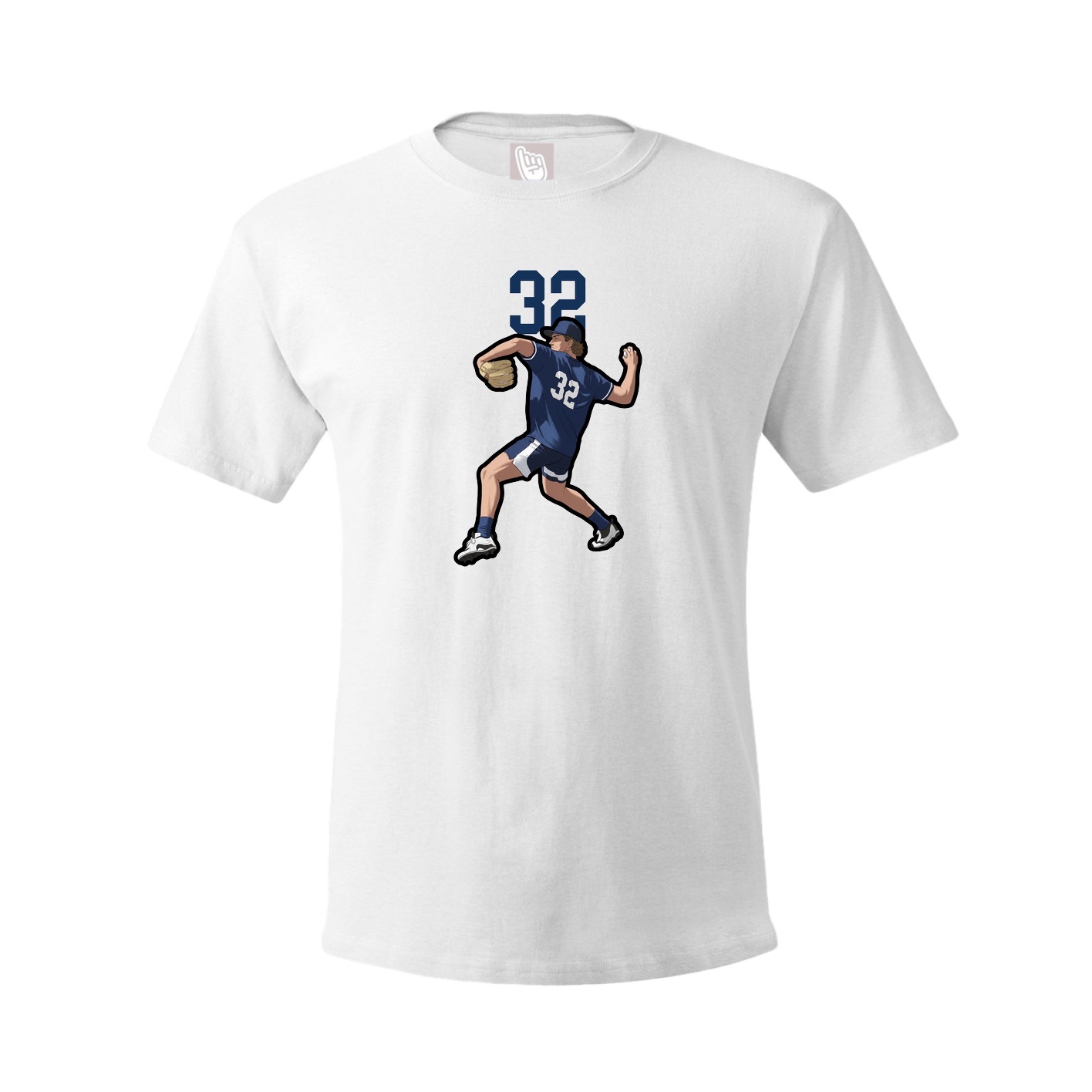 Youth Tee — Number Top in White