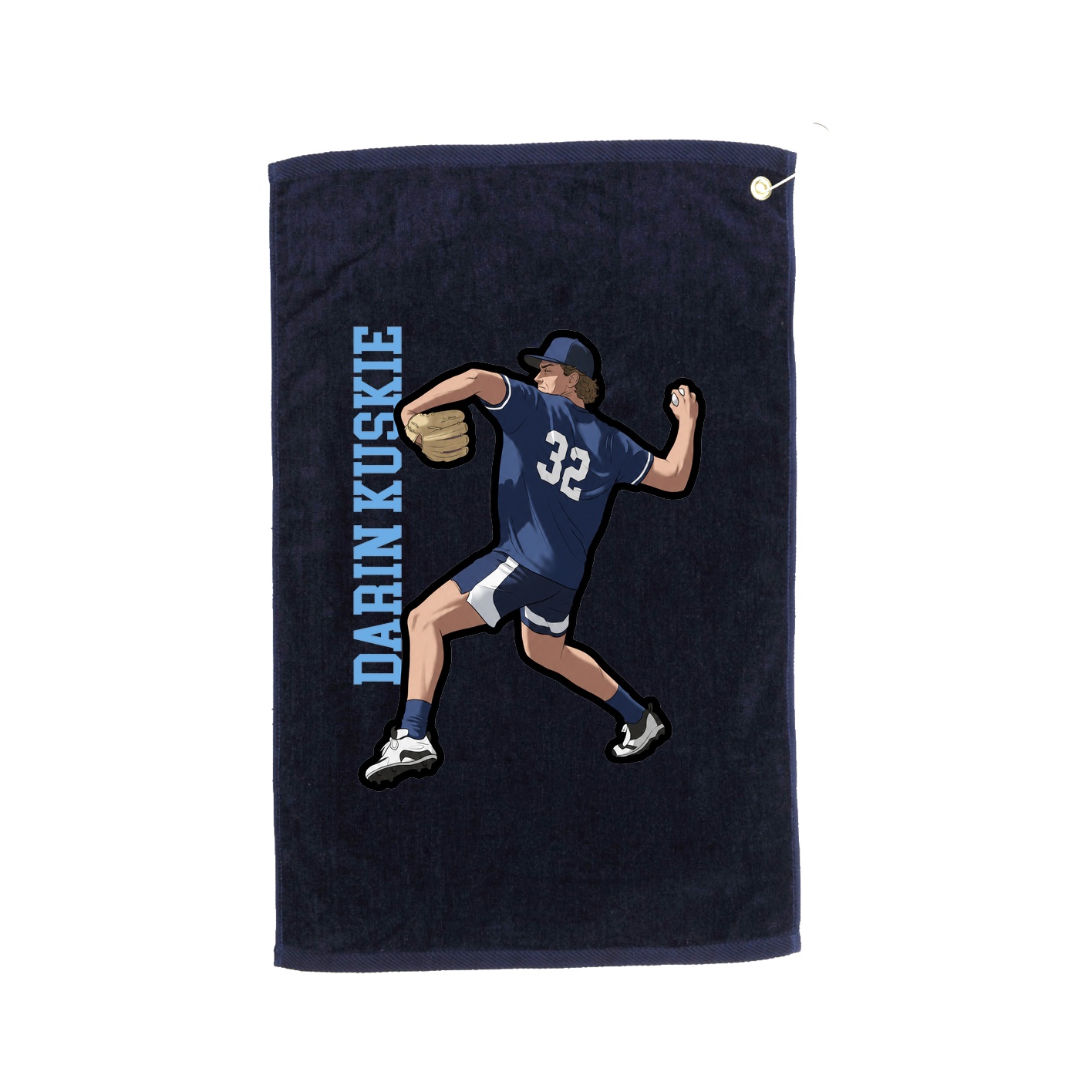 Golf Towel — Name Vertical in Navy