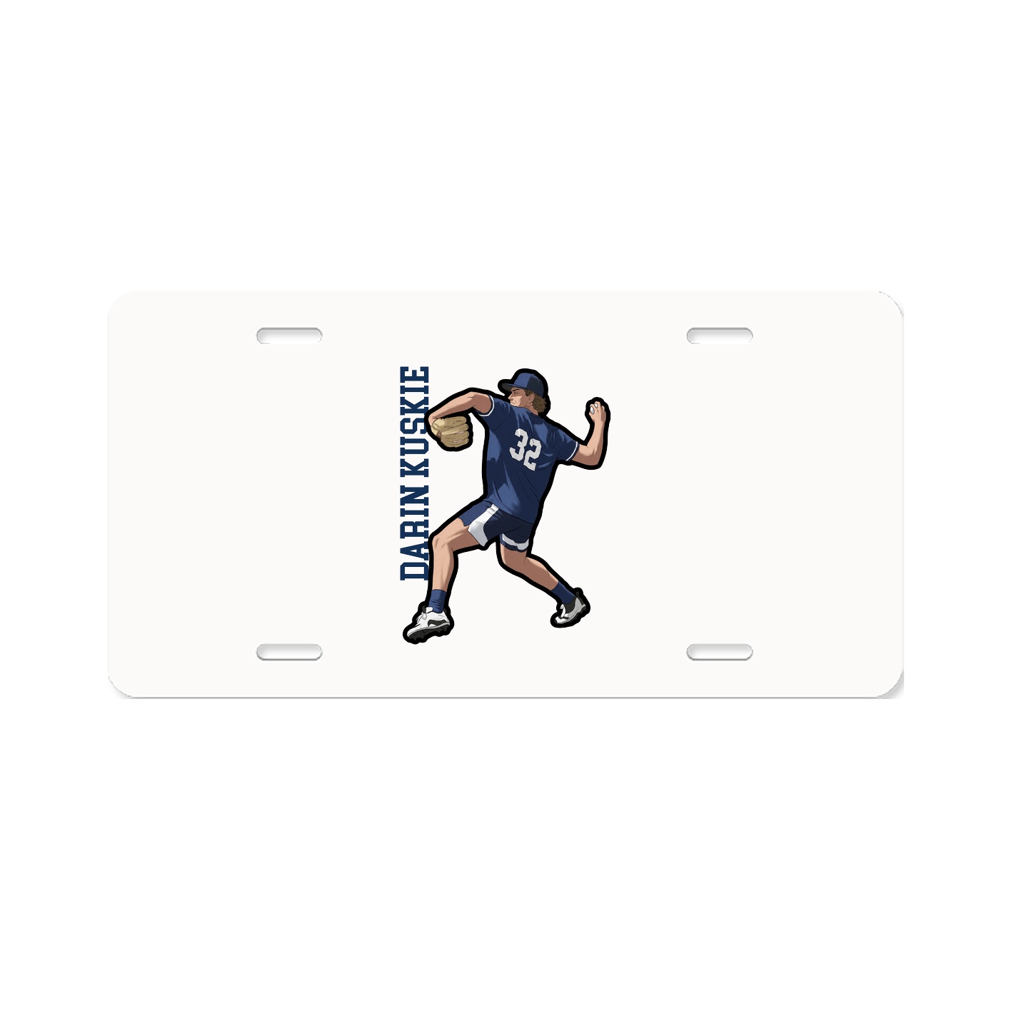License Plate — Name Vertical in Classic