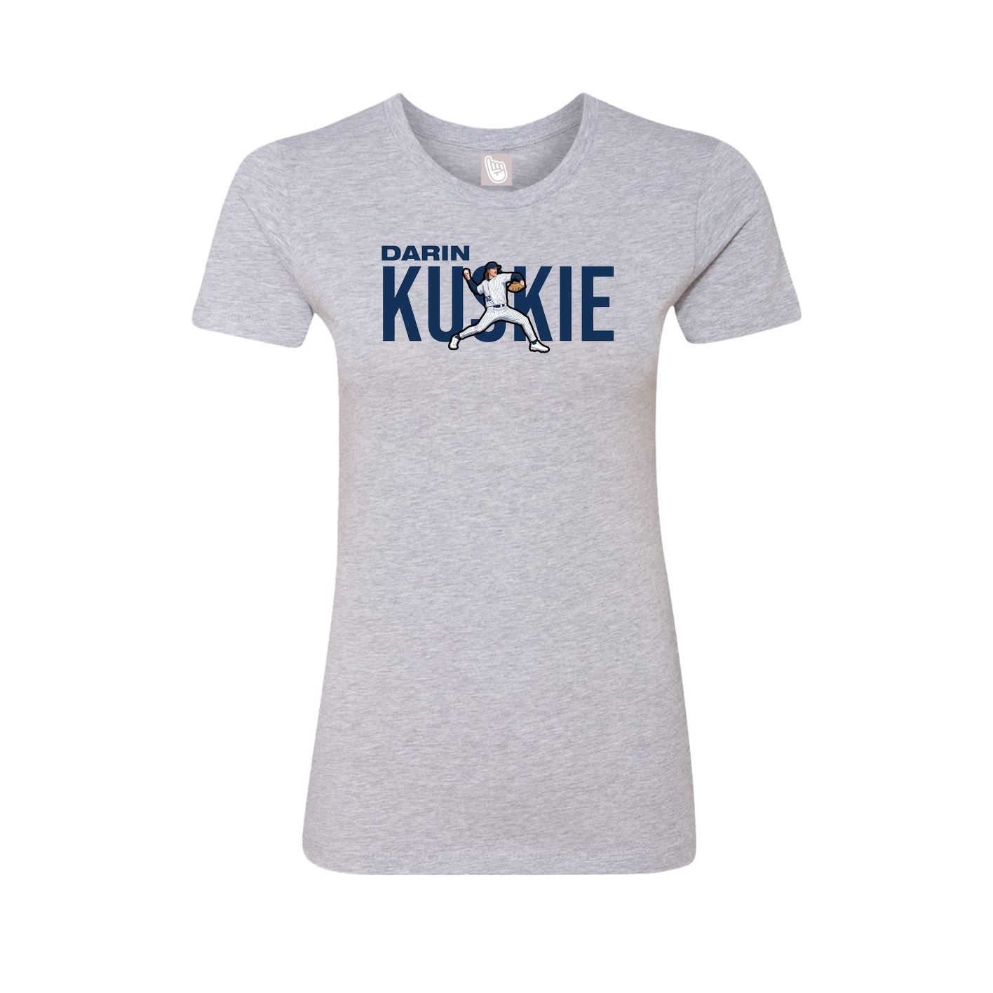 Fitted Women's Tee — Player Name in Grey