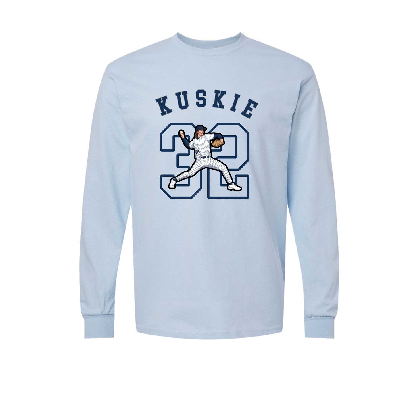Long Sleeve Tee — Shirsey Arch in Light Blue