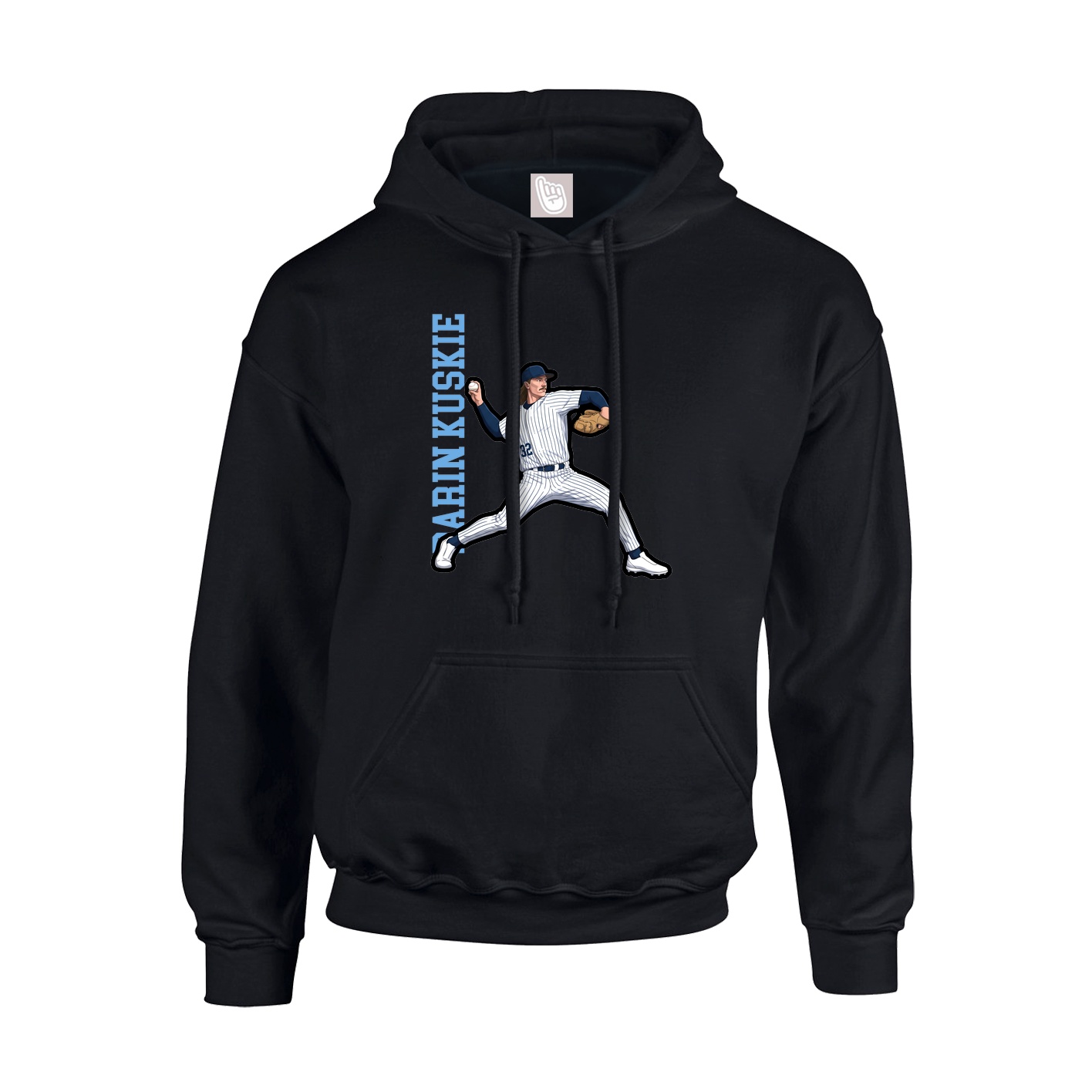 Youth Hoodie — Name Vertical in Black