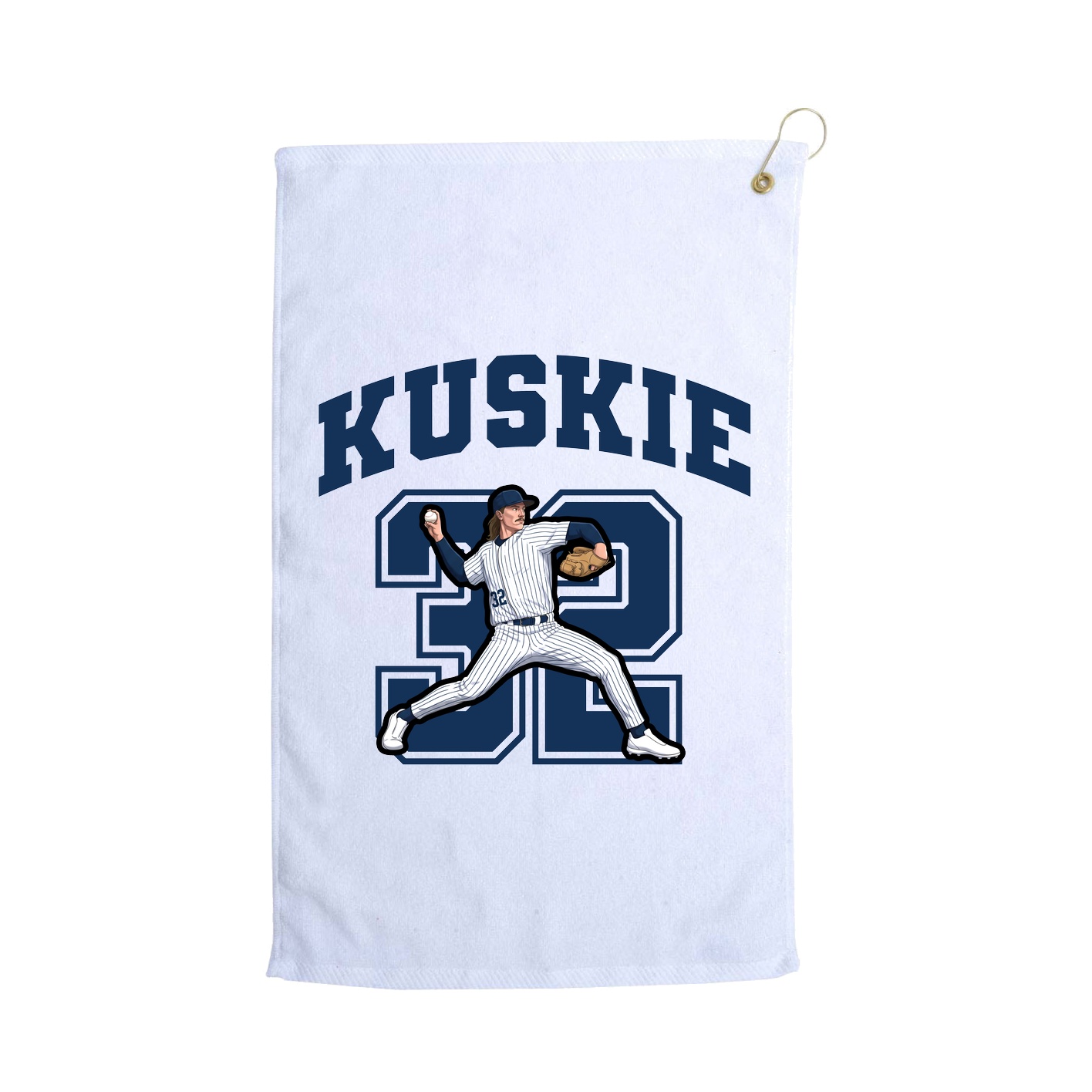 Golf Towel — Number in White