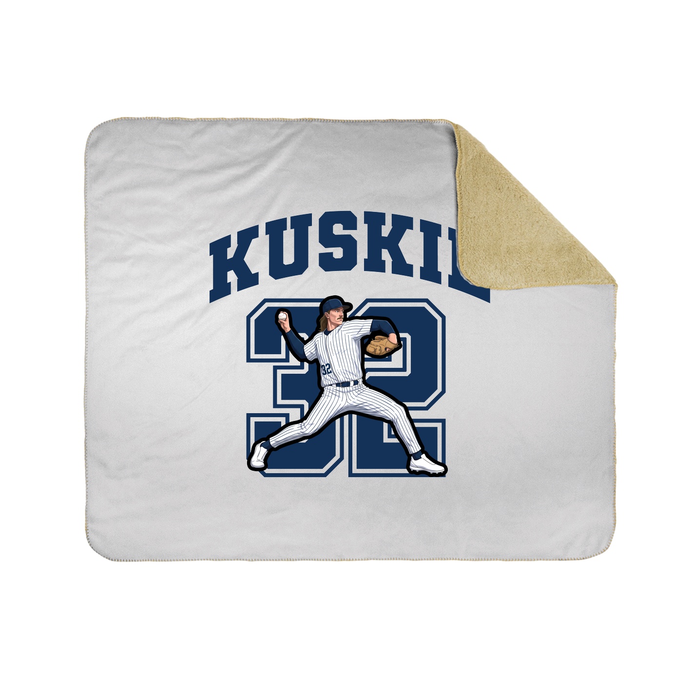 Throw Blanket — Number in White