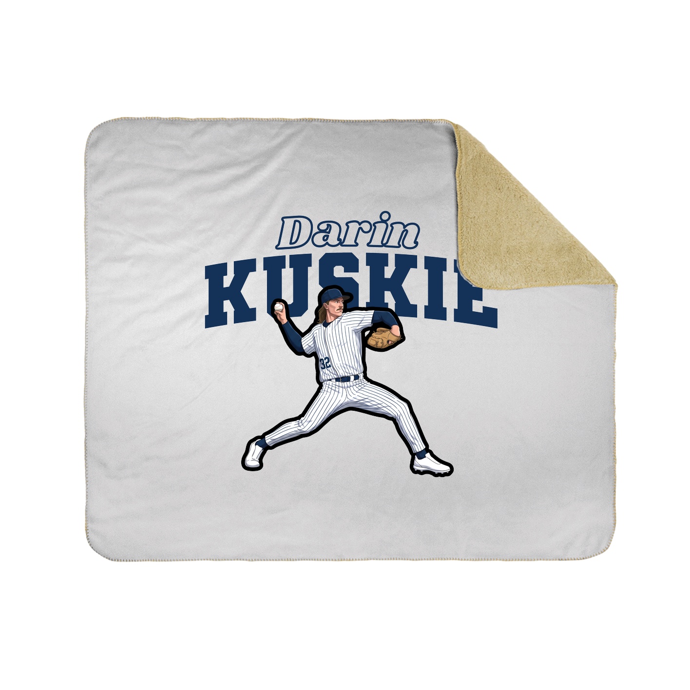 Throw Blanket — Name Arch in White