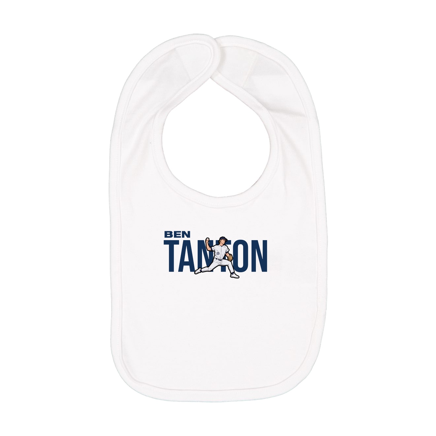 Infant Bib — Player Name in White