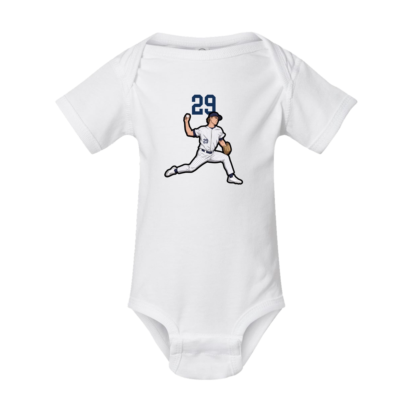 Baby Onesie — Number Top in White