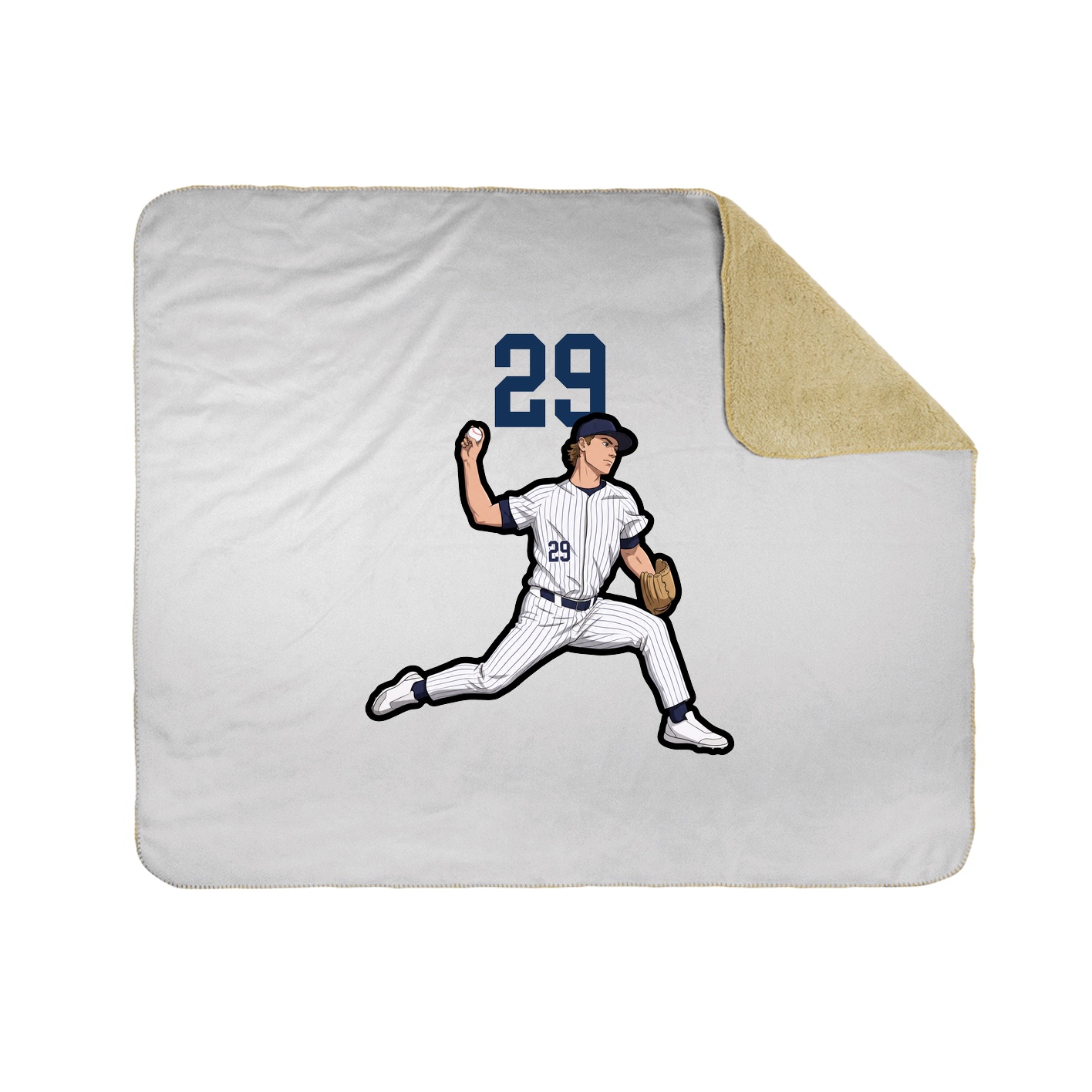 Throw Blanket — Number Top in White
