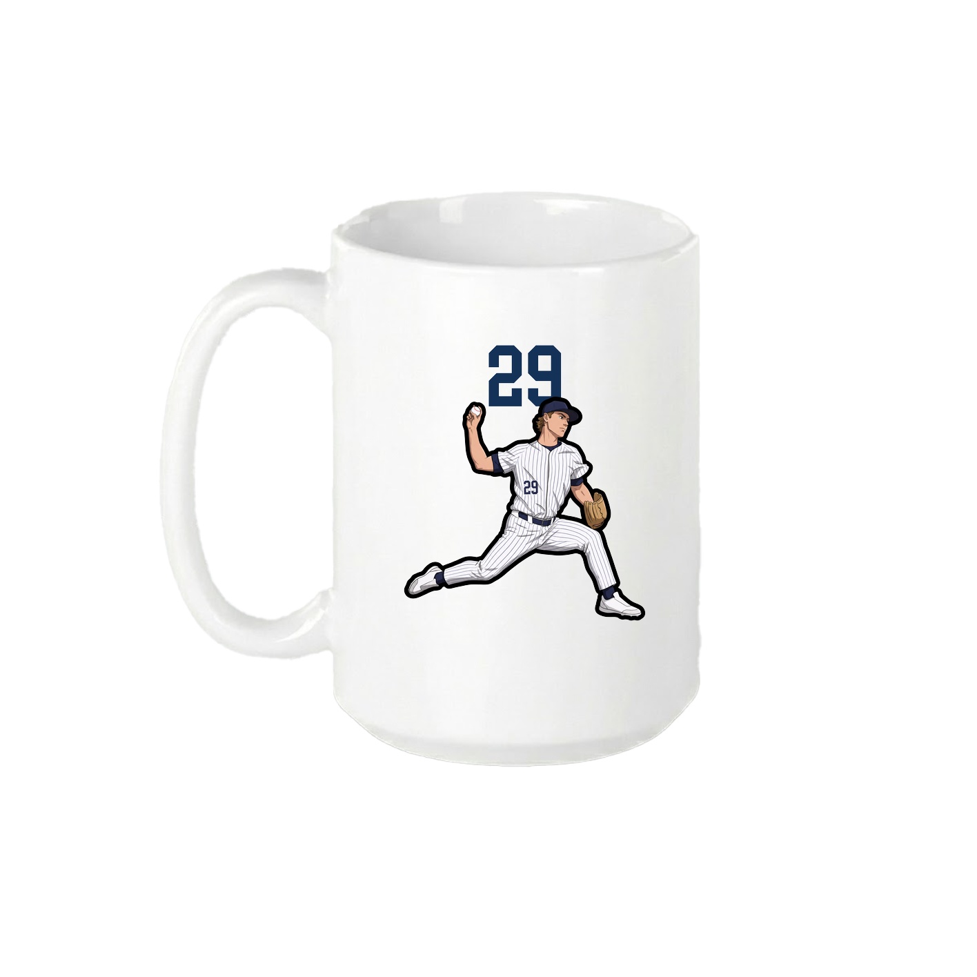 15oz Coffee Mug — Number Top in White