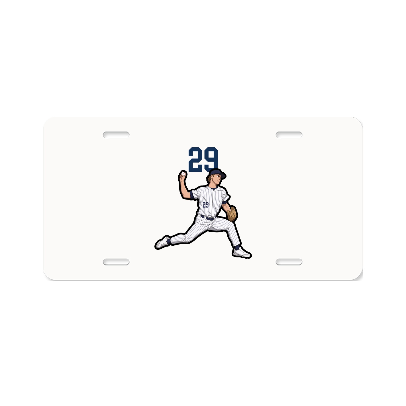 License Plate — Number Top in Classic