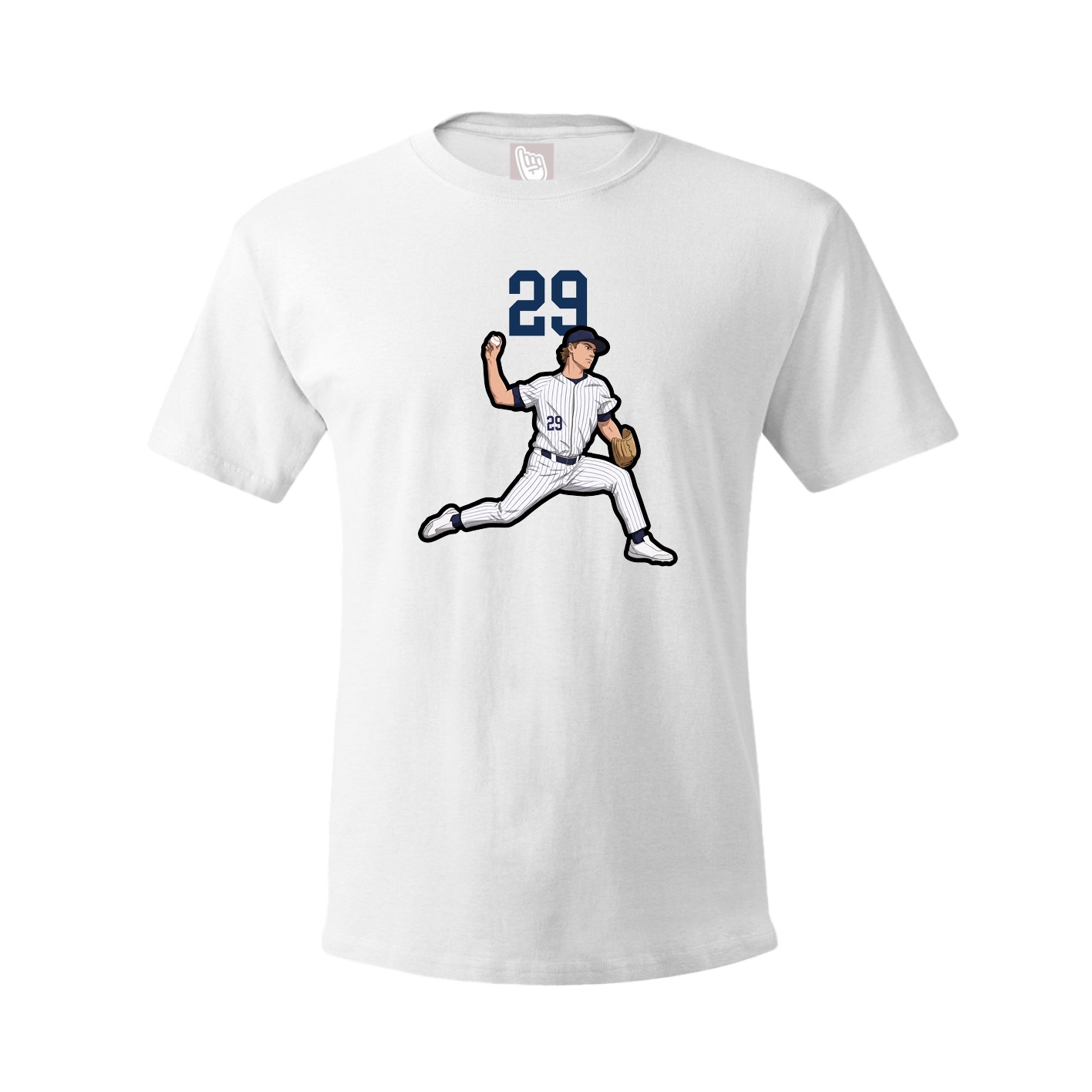 Youth Tee — Number Top in White