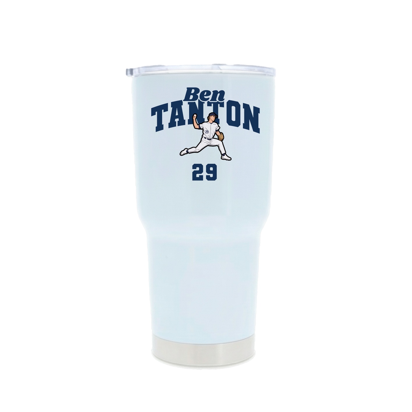 30oz Stainless Steel Tumbler — Signature Arch in White