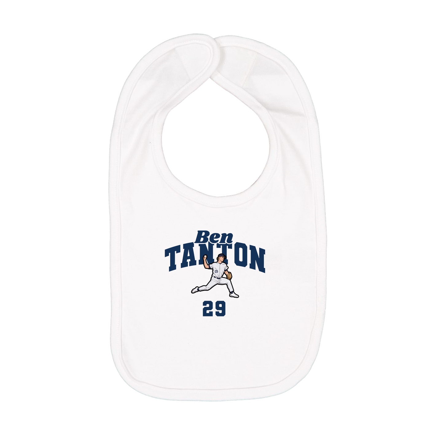 Infant Bib — Signature Arch in White