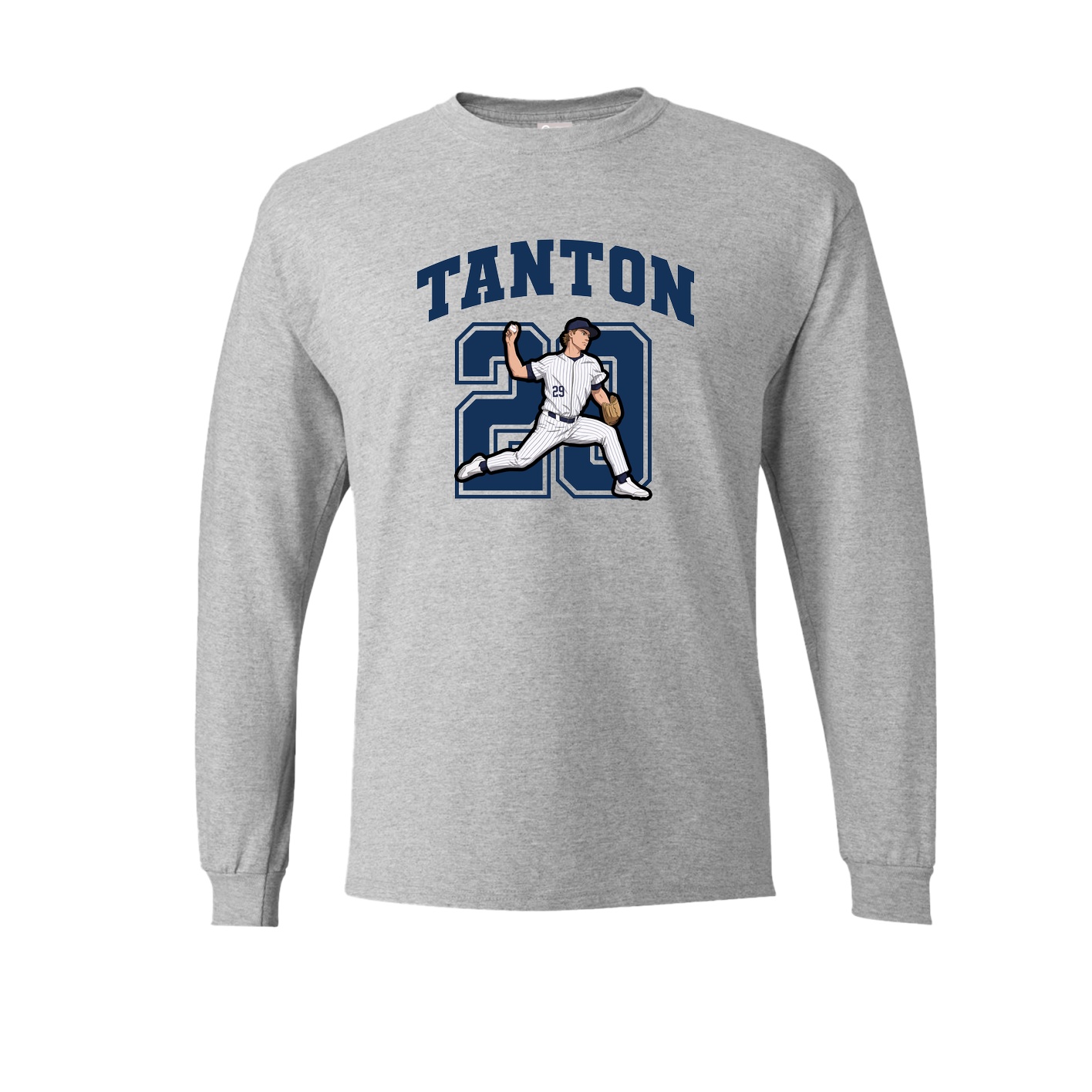 Long Sleeve Tee — Number in Grey