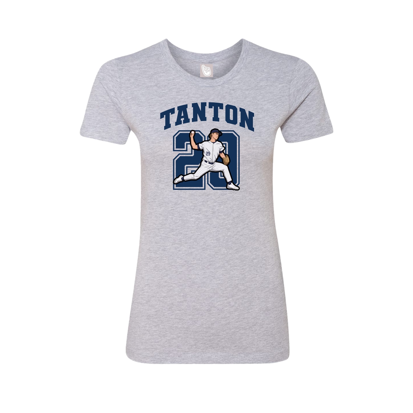 Fitted Women's Tee — Number in Grey