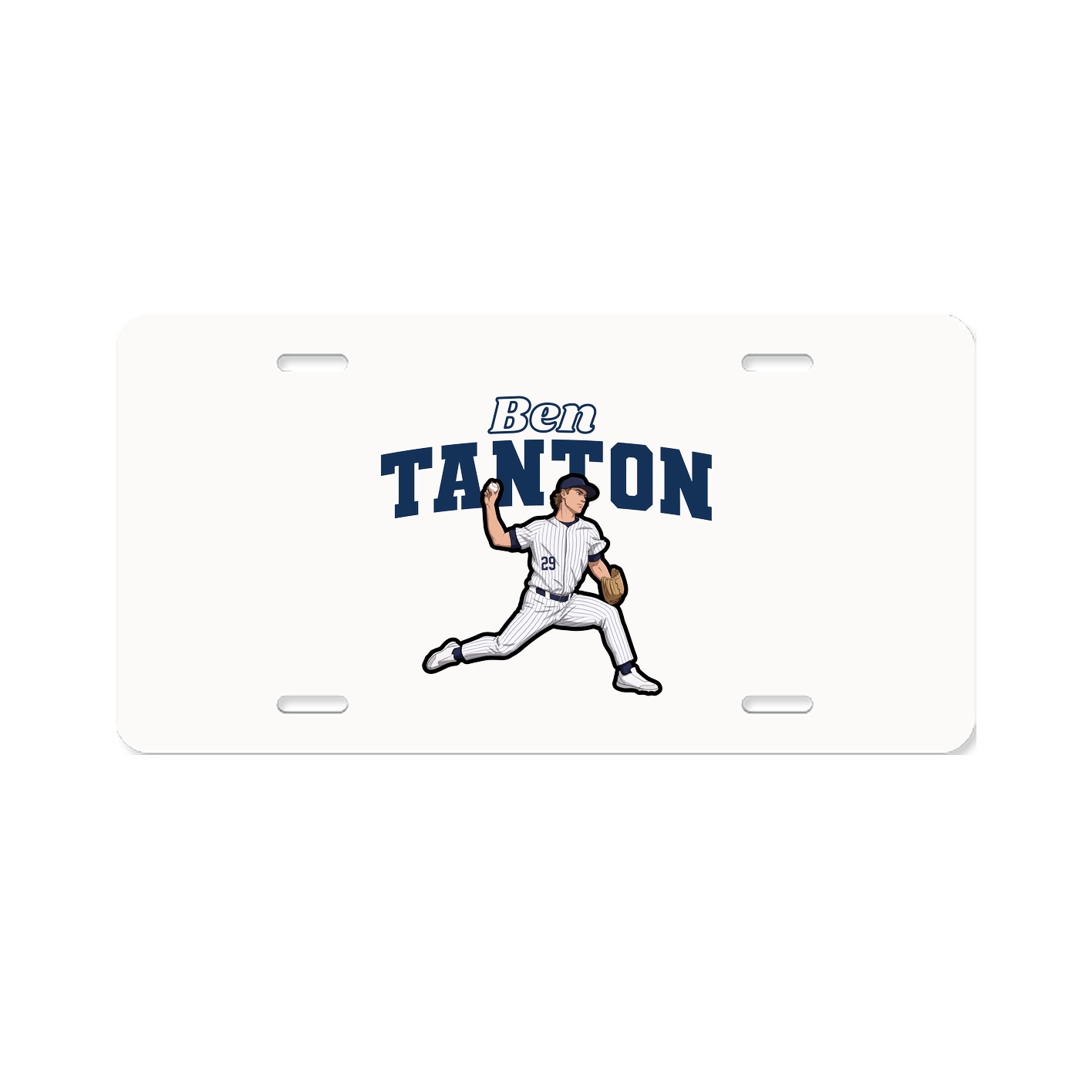 License Plate — Name Arch in Classic