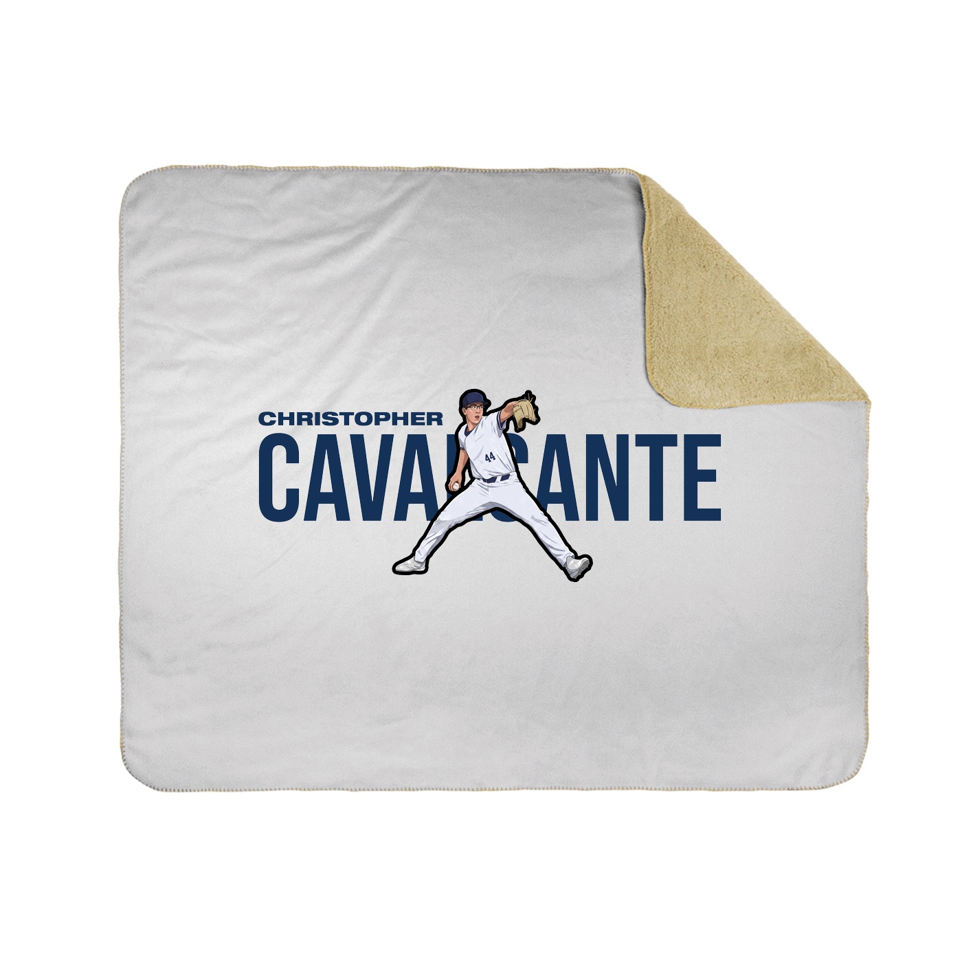 Throw Blanket — Player Name in White