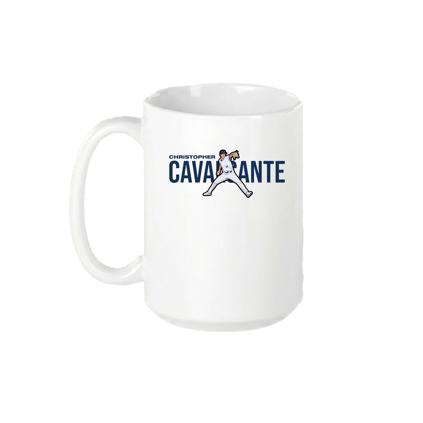 15oz Coffee Mug — Player Name in White