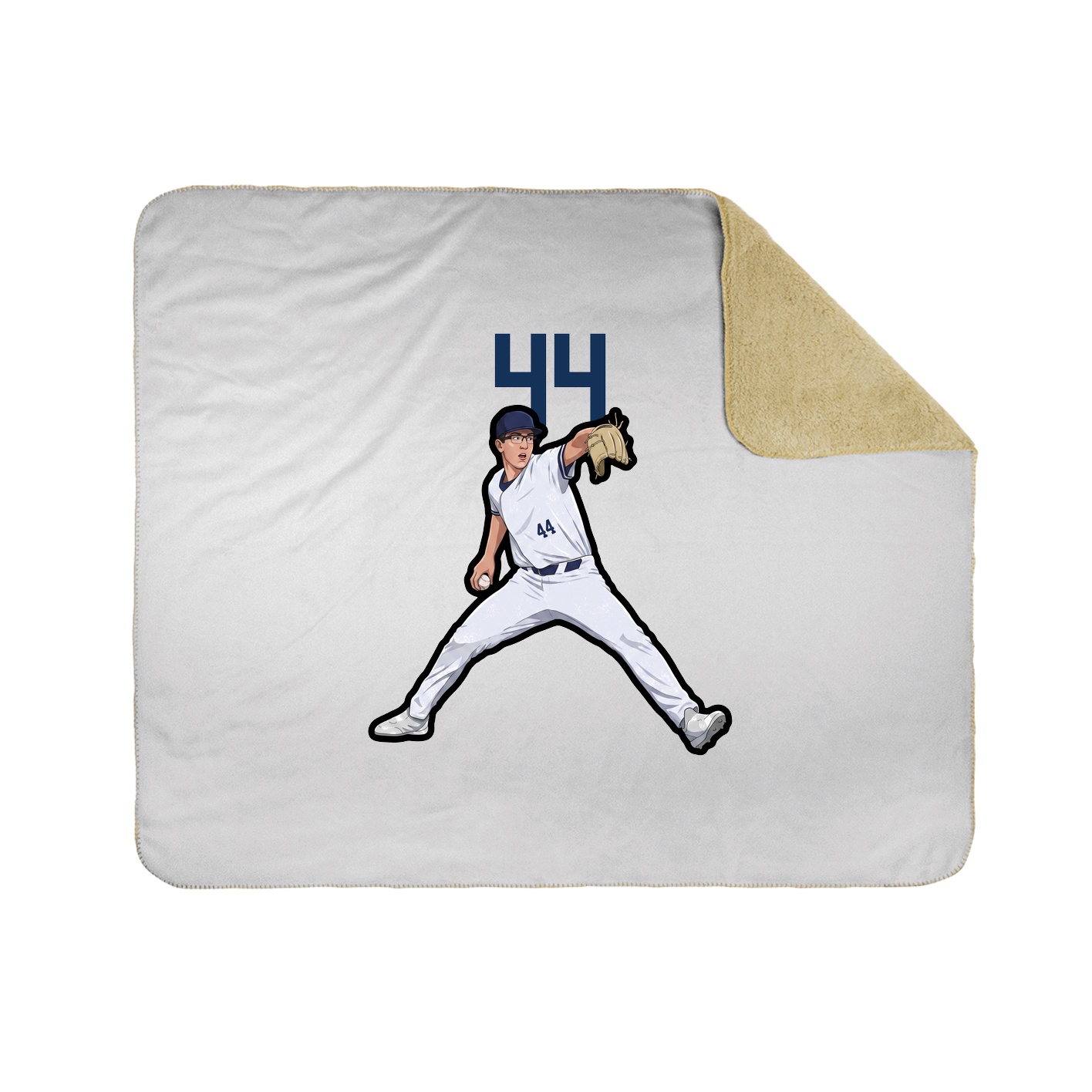 Throw Blanket — Number Top in White
