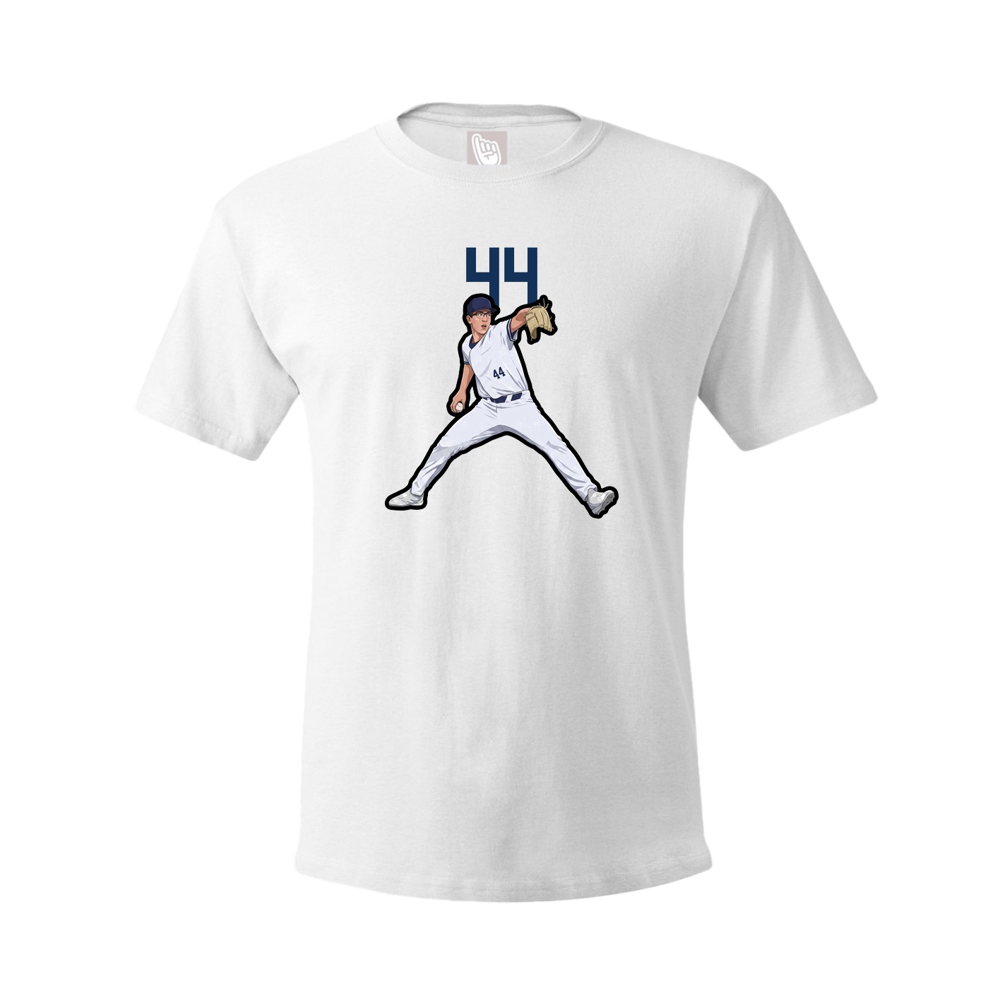 Youth Tee — Number Top in White