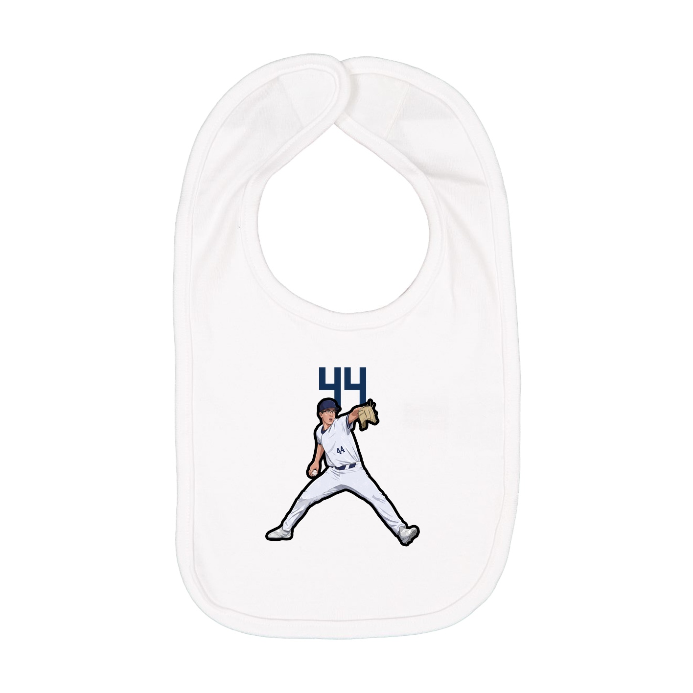 Infant Bib — Number Top in White