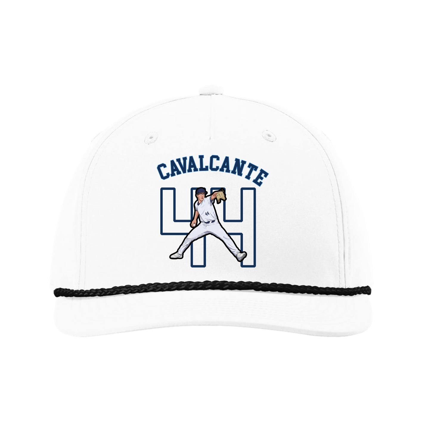 Five-Panel Classic Rope Cap — Shirsey Arch in White