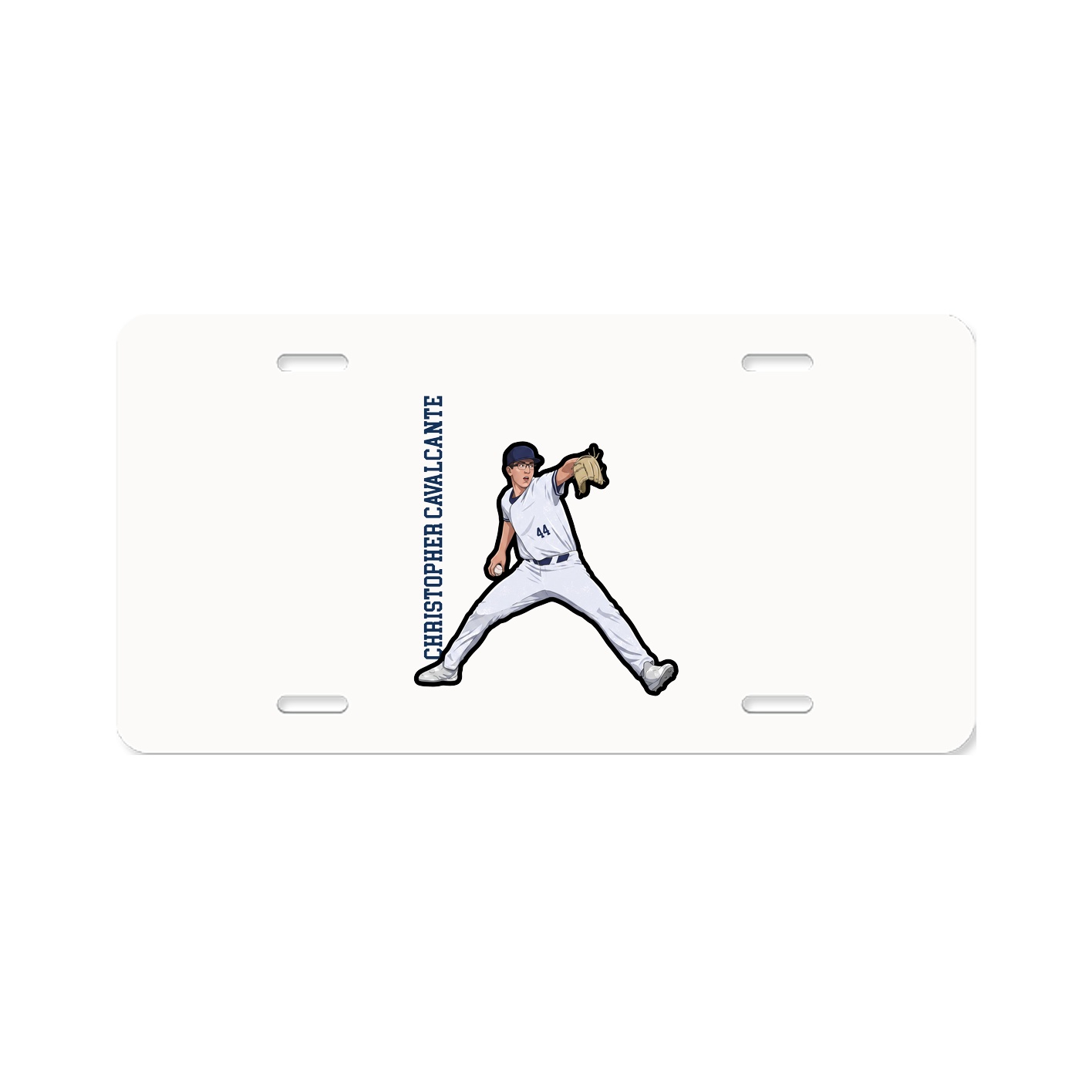 License Plate — Name Vertical in Classic