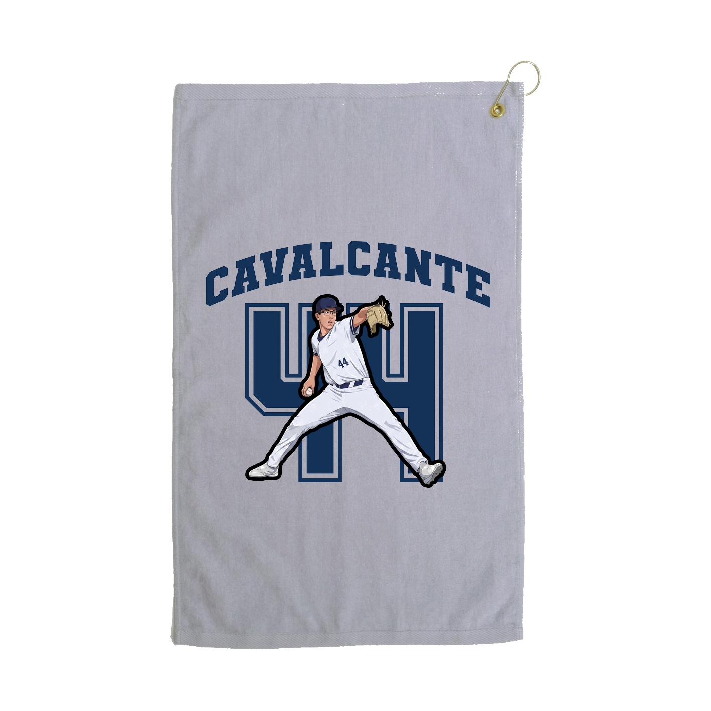 Golf Towel — Number in Grey