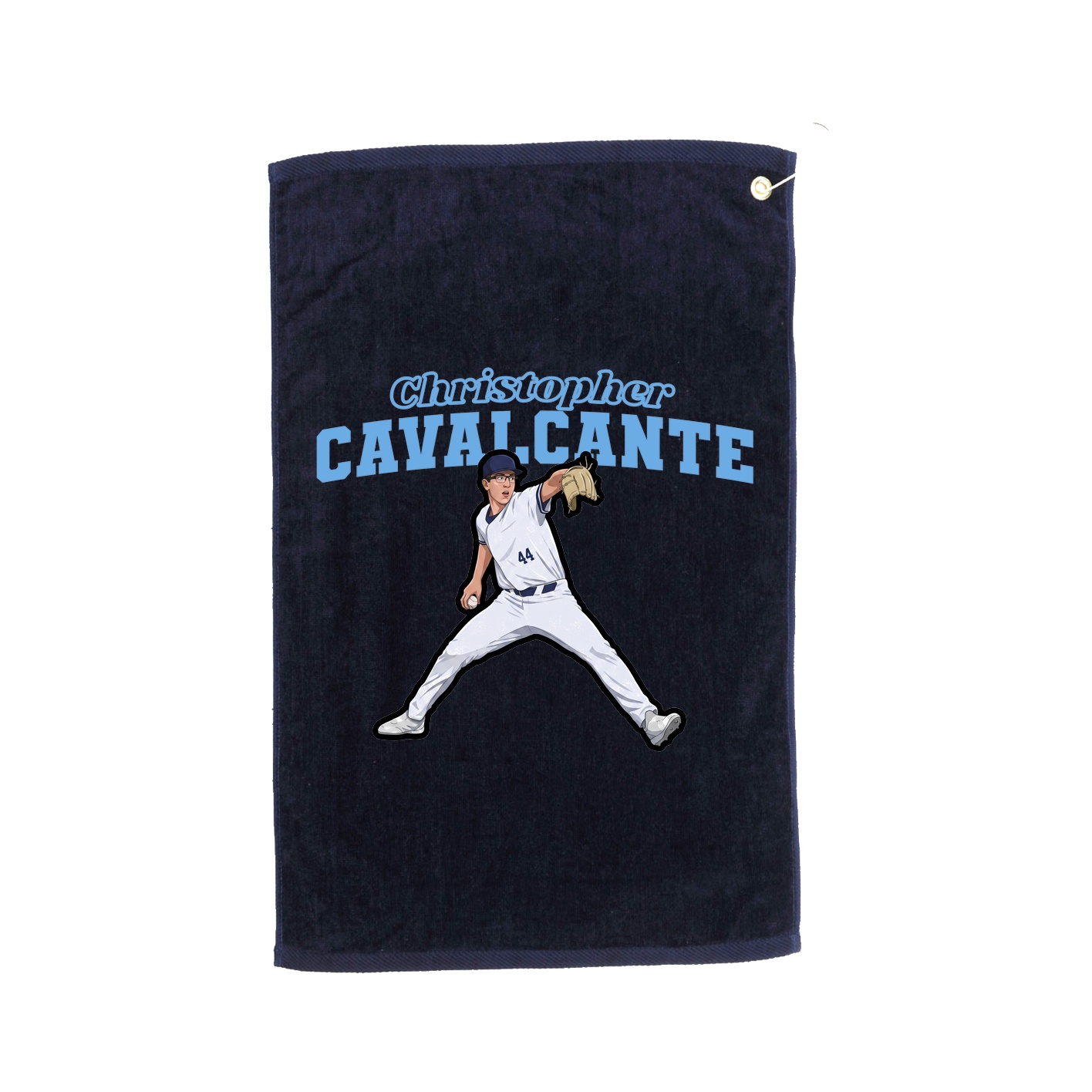 Golf Towel — Name Arch in Navy