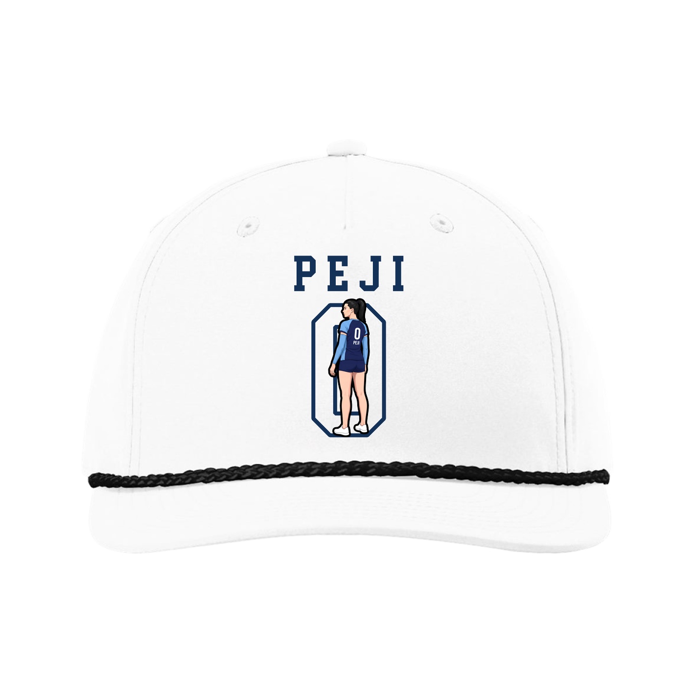 Five-Panel Classic Rope Cap — Shirsey in White
