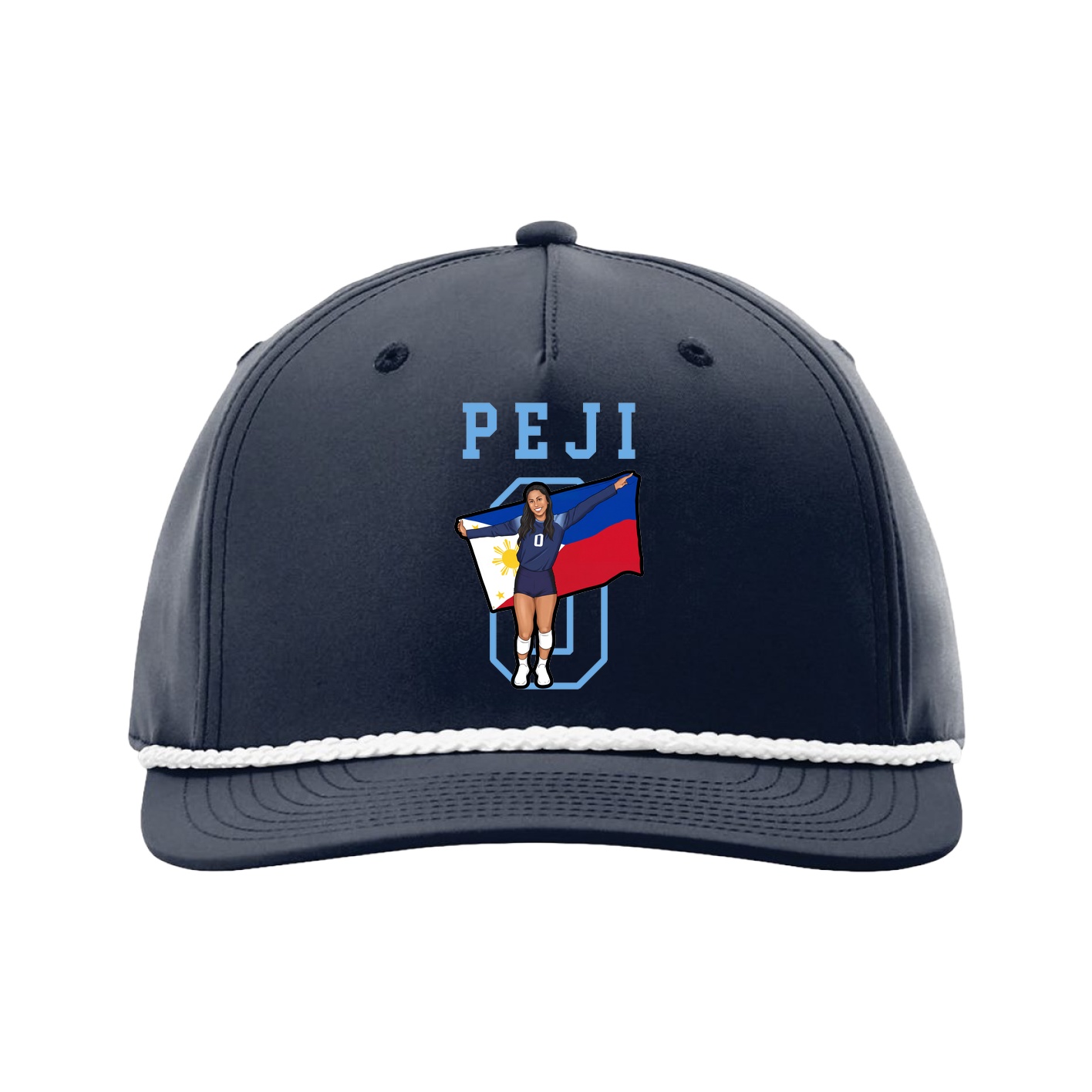 Five-Panel Classic Rope Cap — Shirsey in Navy