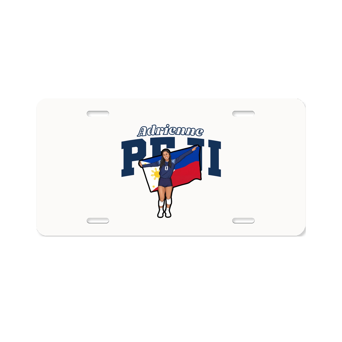 License Plate — Name Arch in Classic
