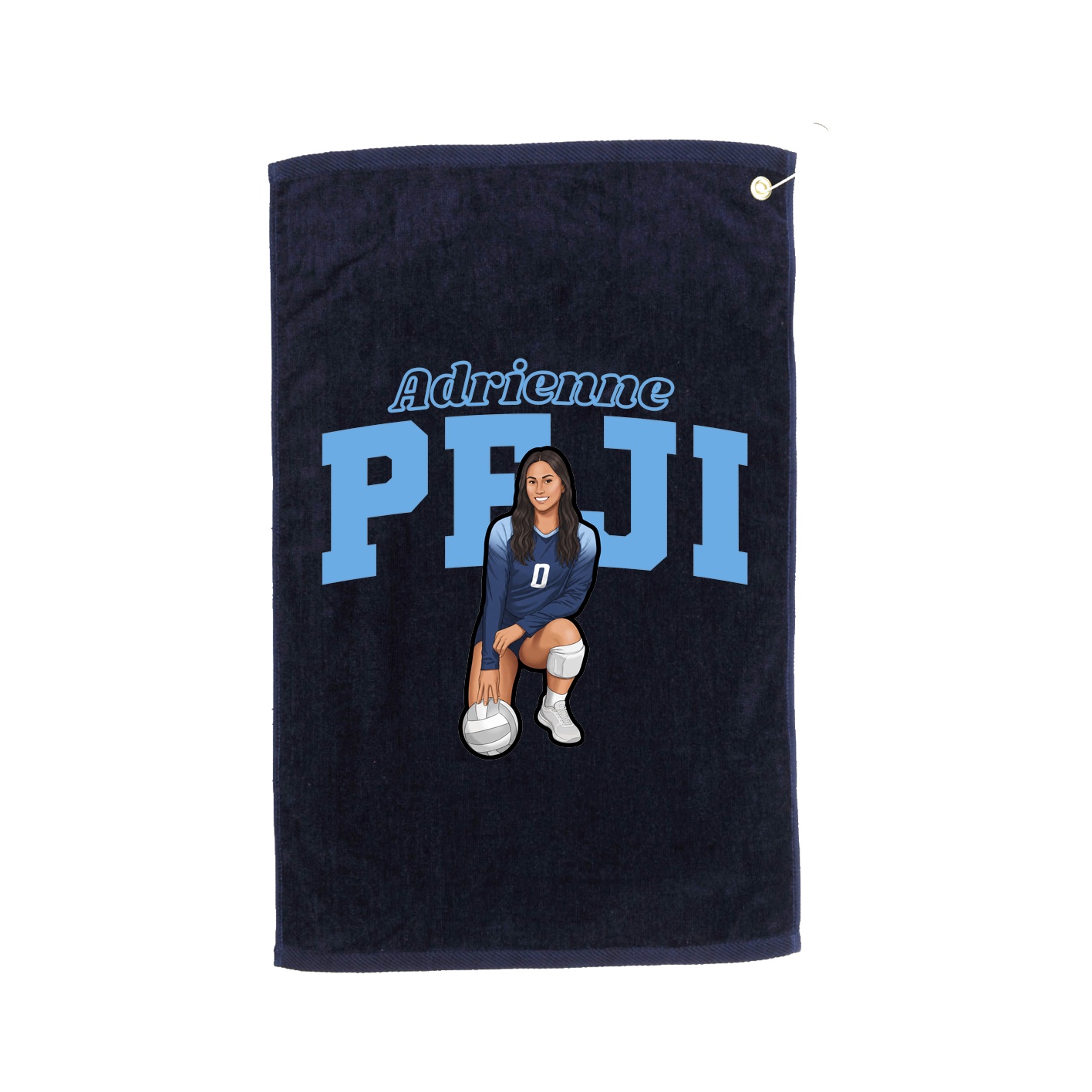 Golf Towel — Name Arch in Navy