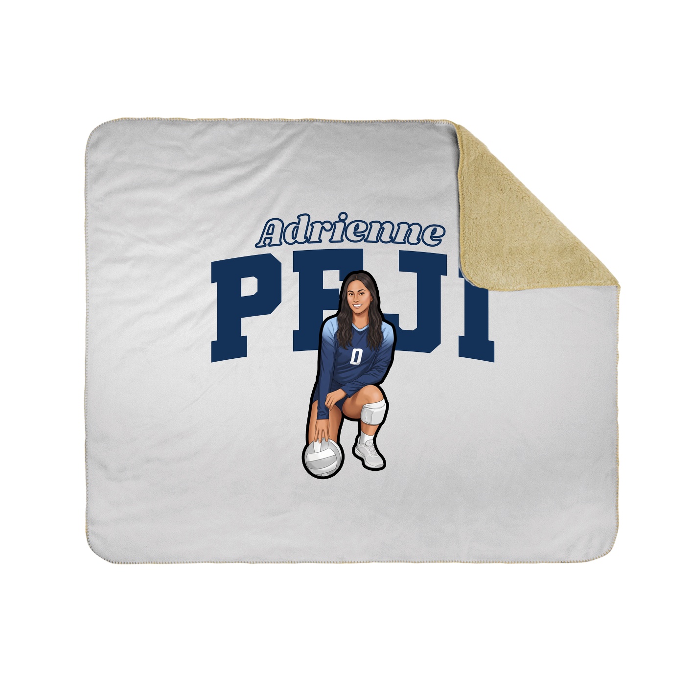 Throw Blanket — Name Arch in White