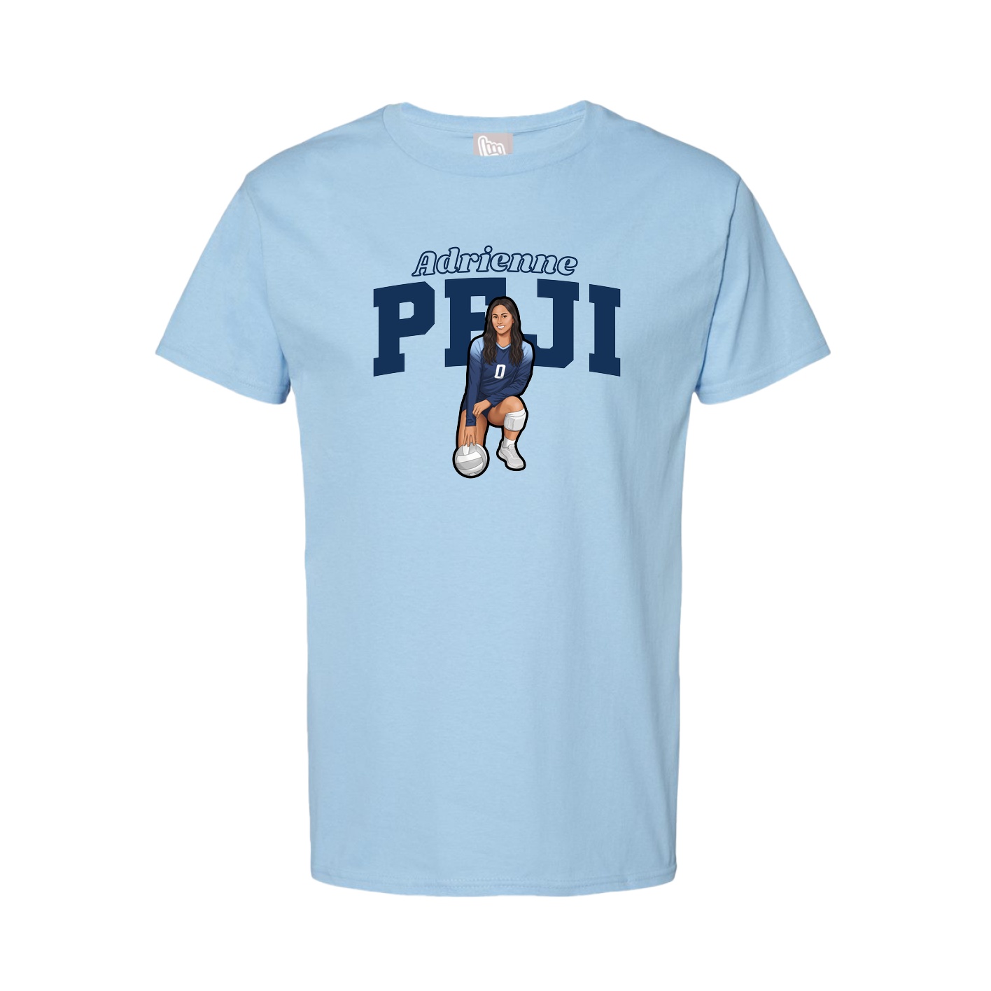 Youth Tee — Name Arch in Light Blue