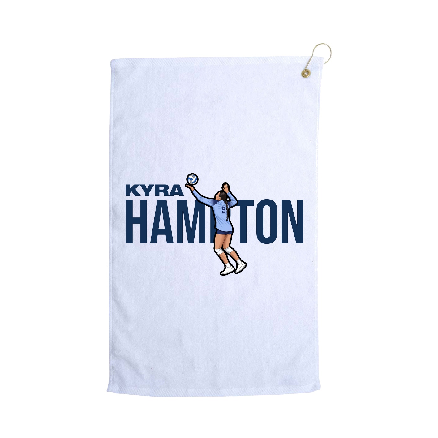Golf Towel — Player Name in White
