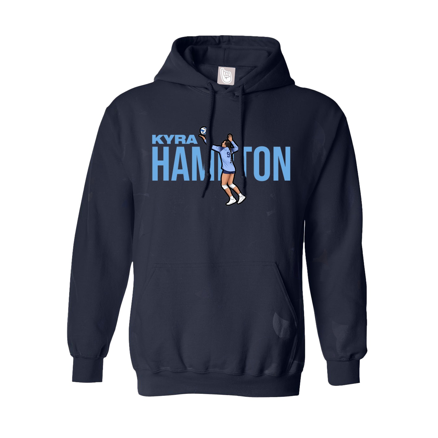 Hoodie — Player Name in Navy