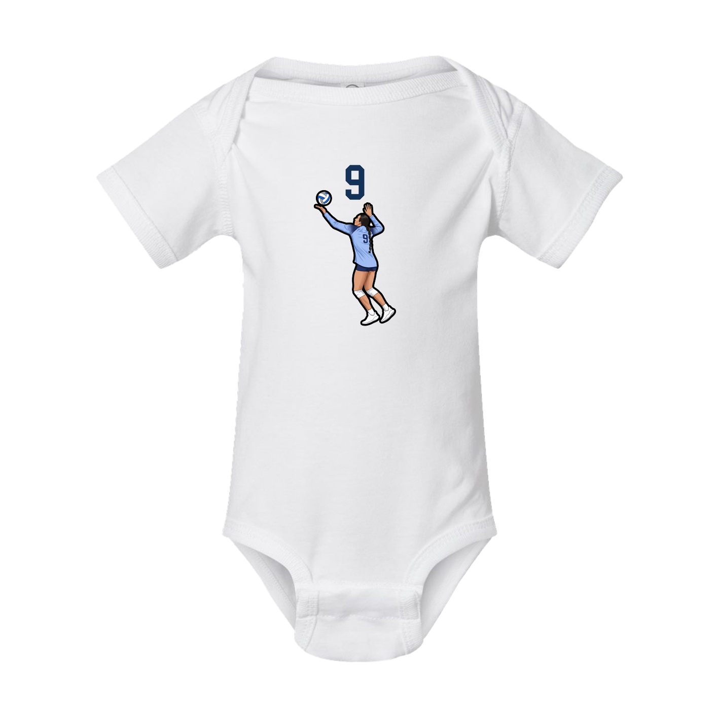 Baby Onesie — Number Top in White