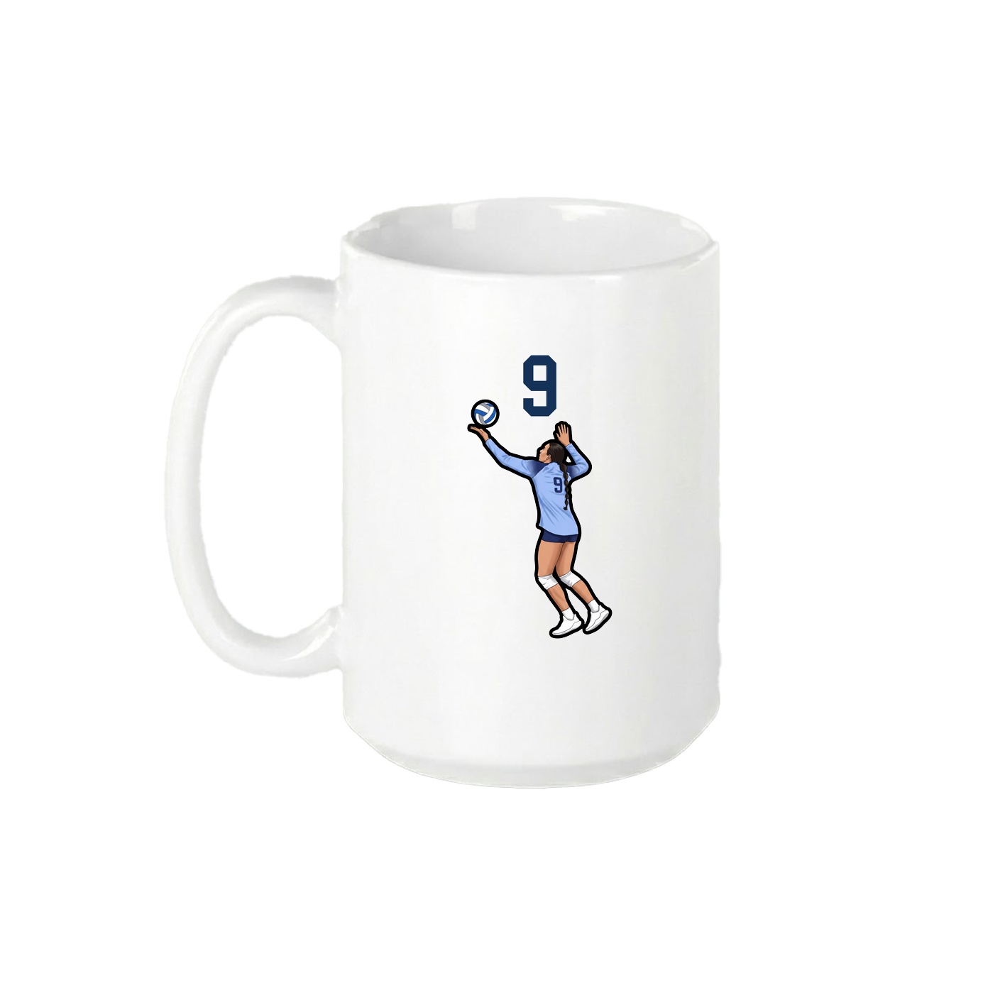 15oz Coffee Mug — Number Top in White