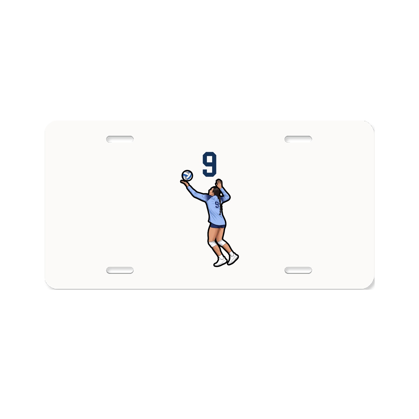 License Plate — Number Top in Classic