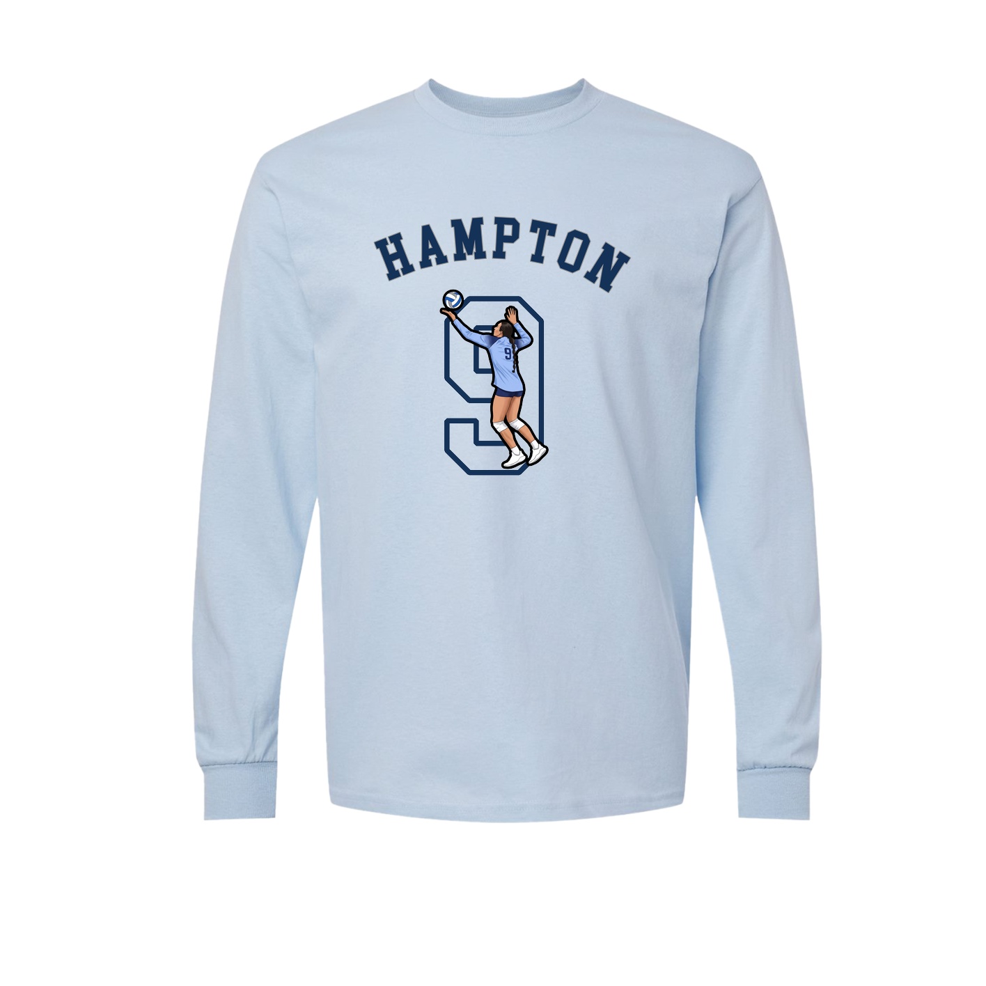 Long Sleeve Tee — Shirsey Arch in Light Blue