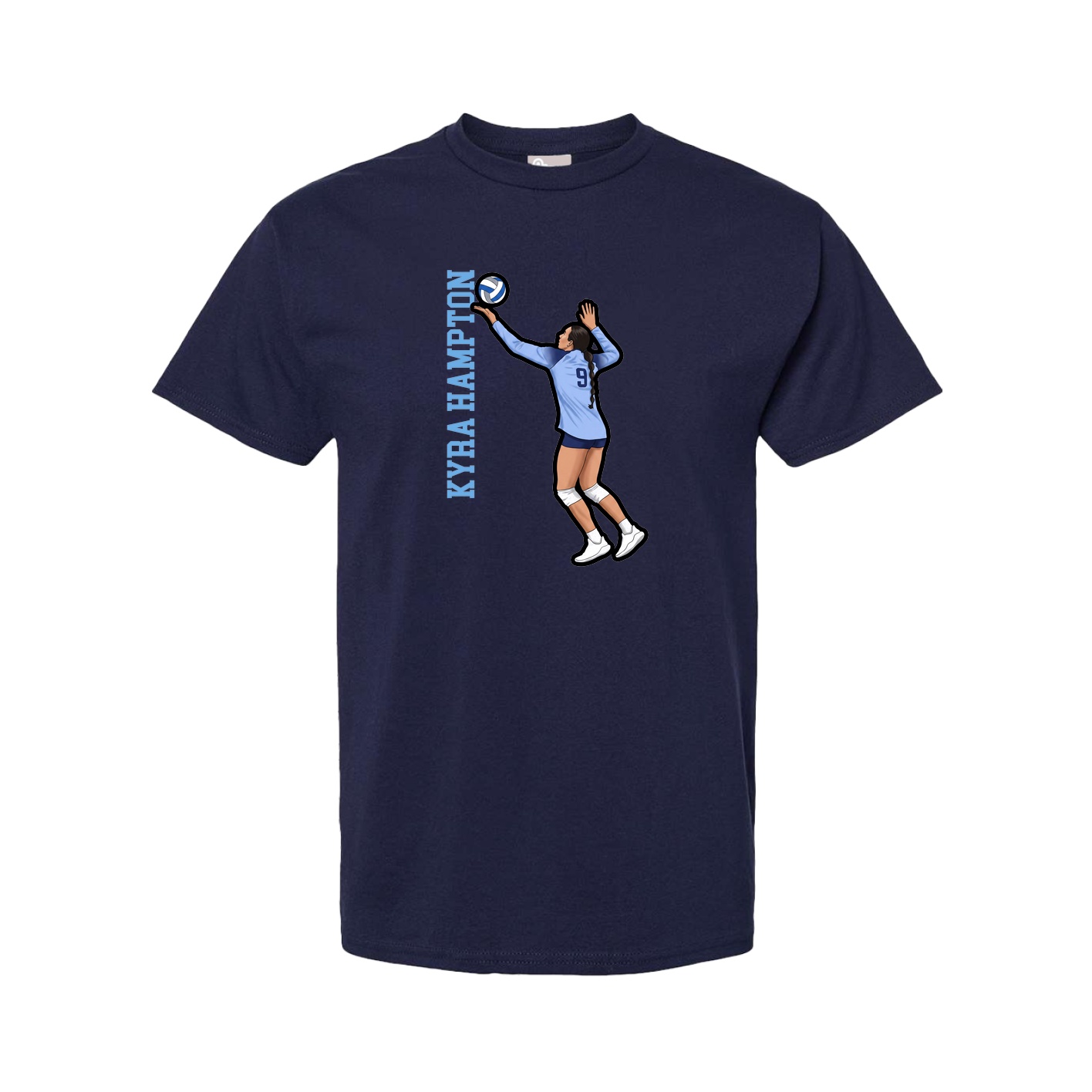 Tee — Name Vertical in Navy