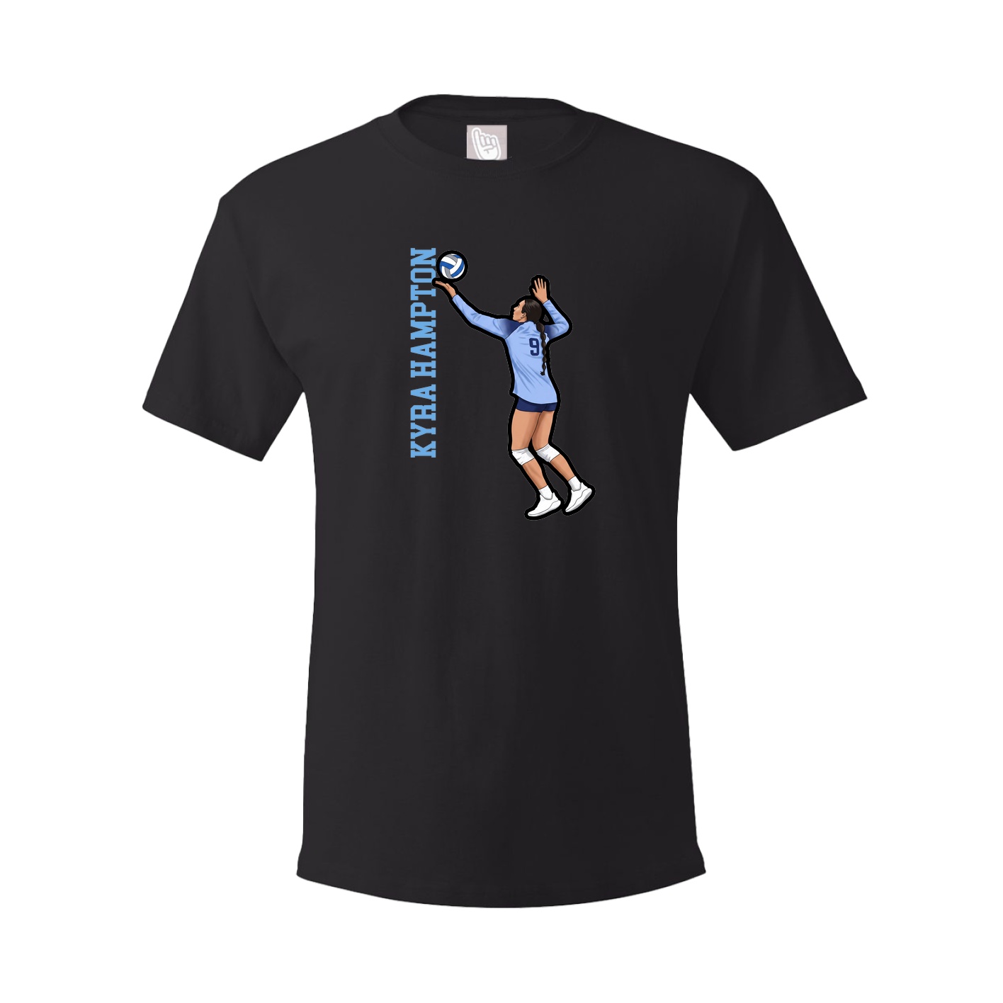 Youth Tee — Name Vertical in Black