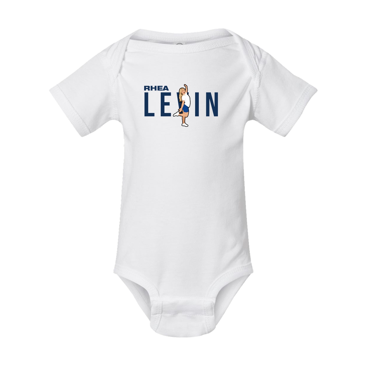 Baby Onesie — Player Name in White