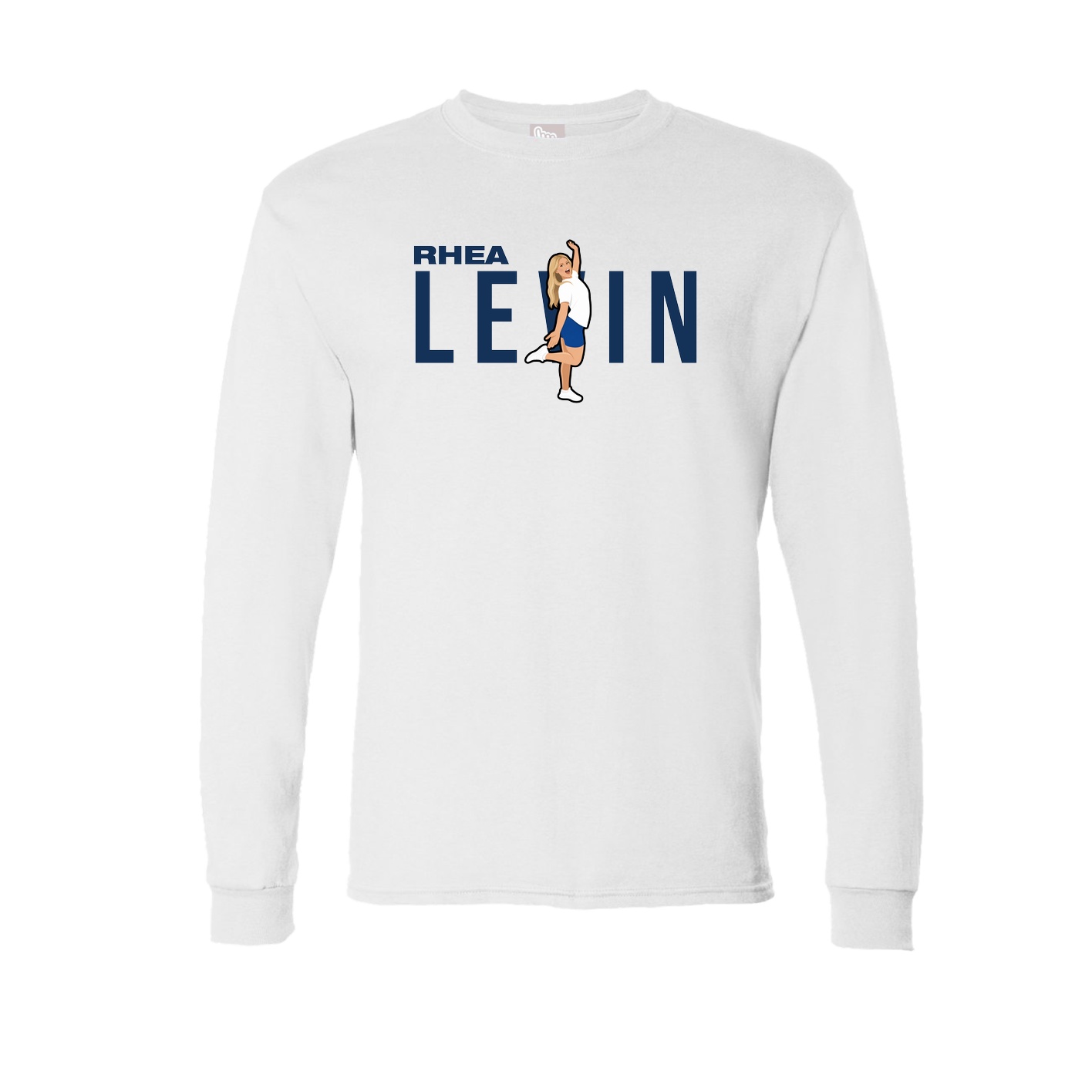 Long Sleeve Tee — Player Name in White