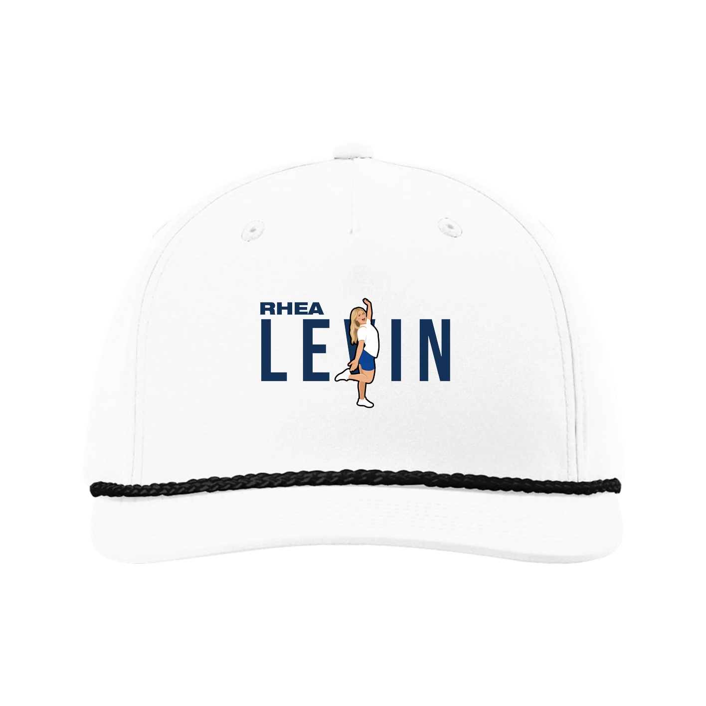 Five-Panel Classic Rope Cap — Player Name in White