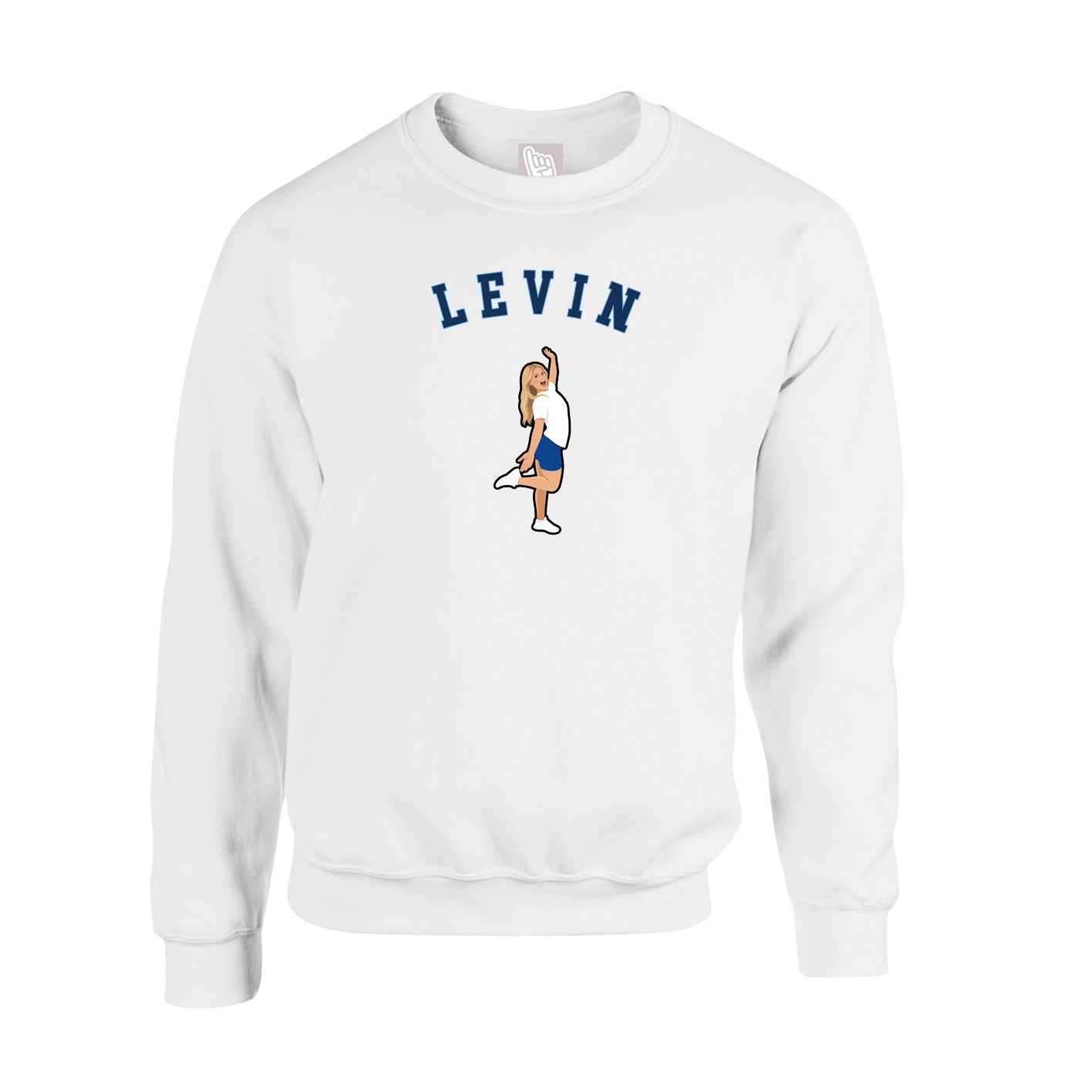 Fleece Crew — Shirsey Arch in White