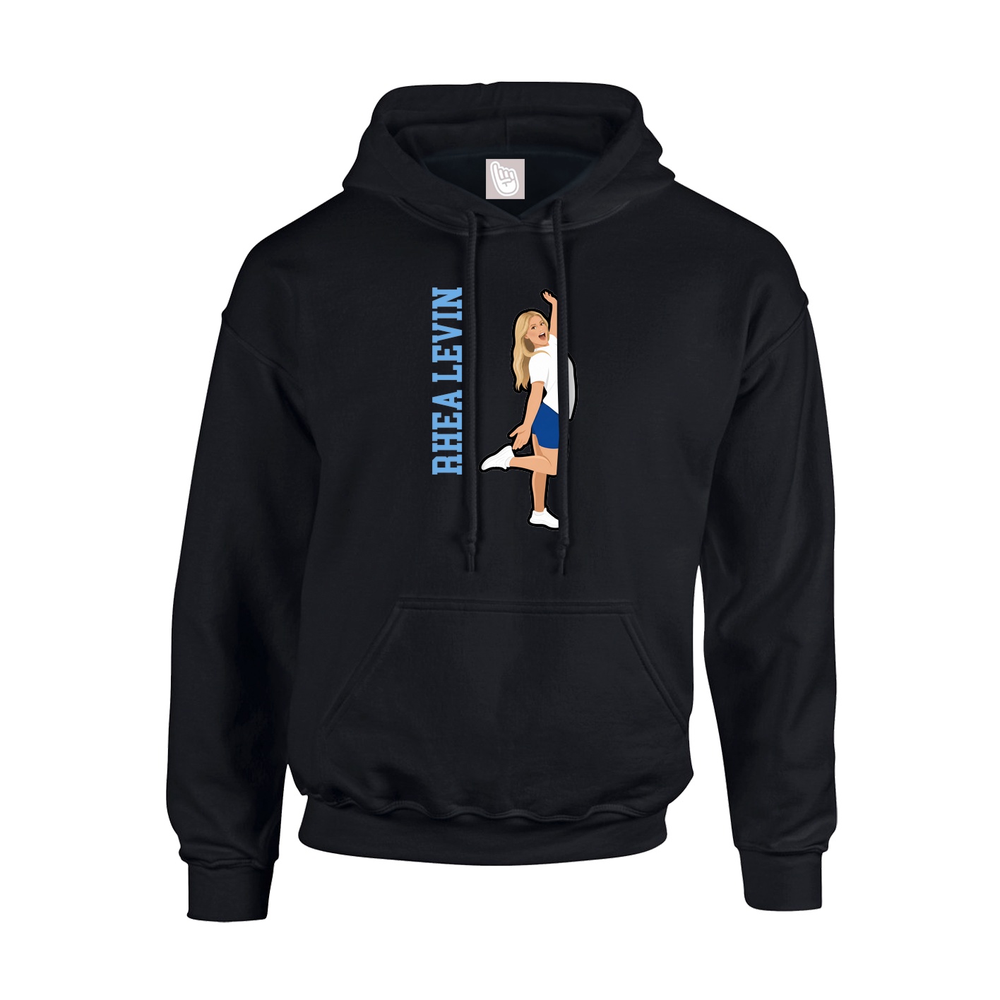 Youth Hoodie — Name Vertical in Black