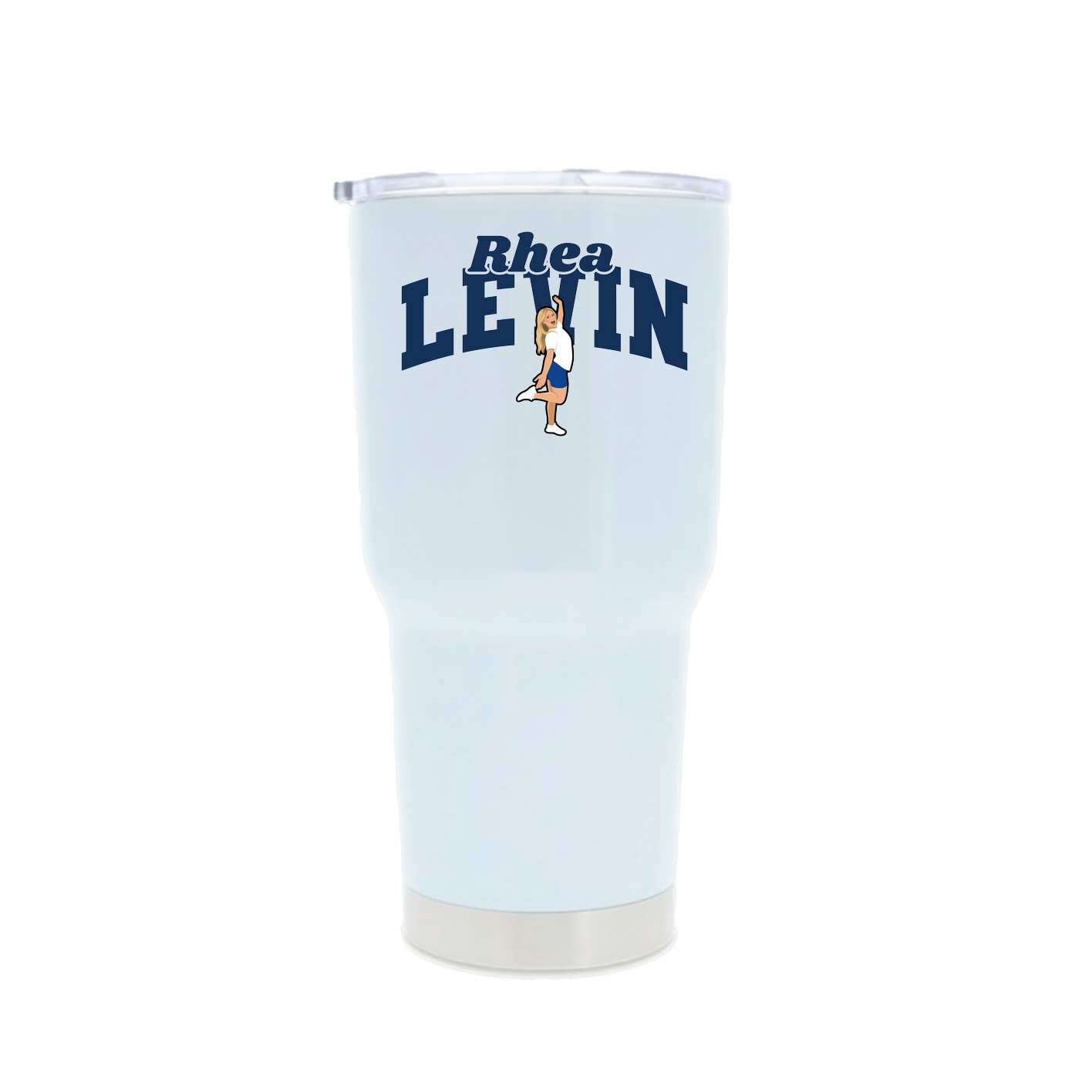 30oz Stainless Steel Tumbler — Signature Arch in White